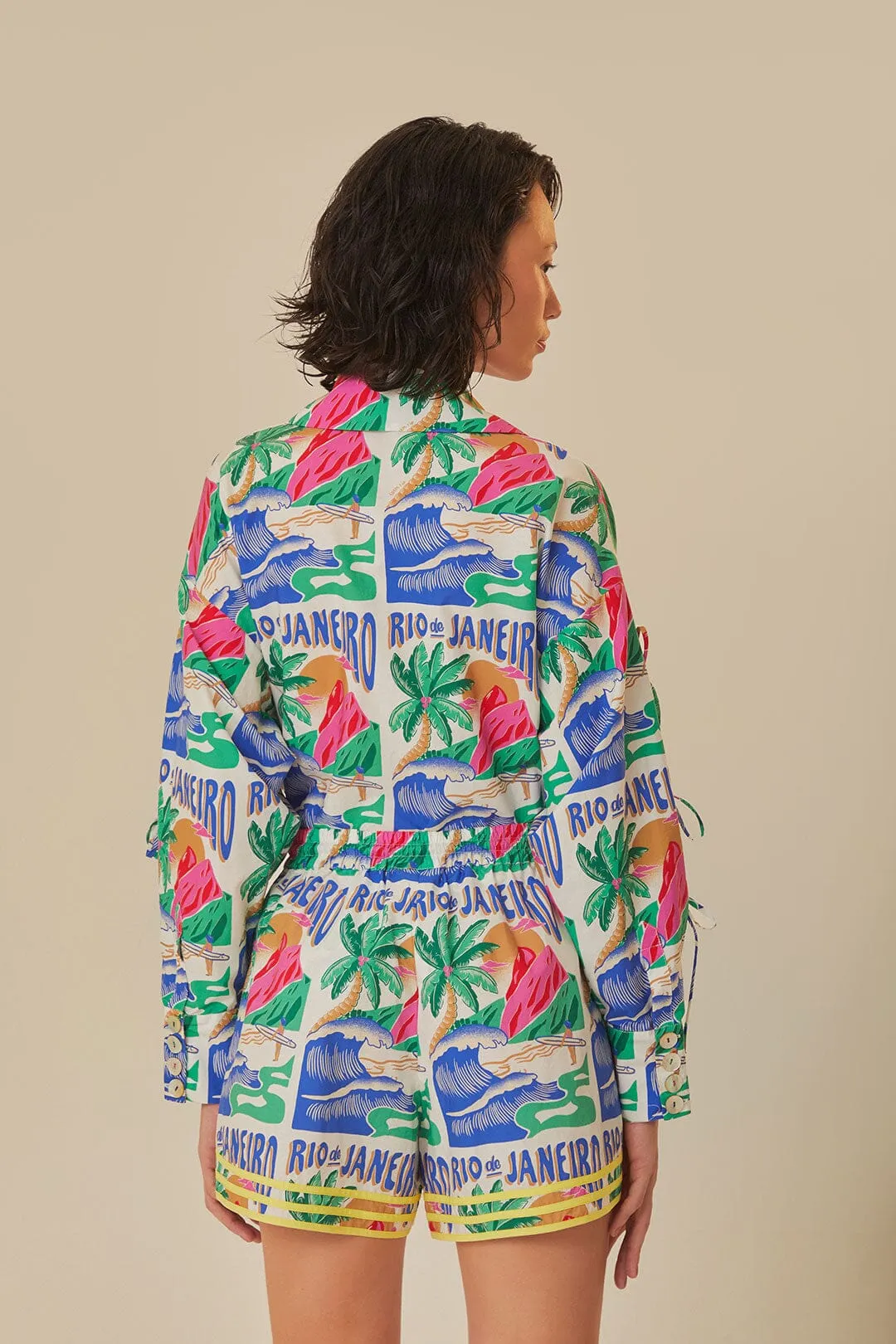 Off-White Carioca Posters Shorts Walk Easy