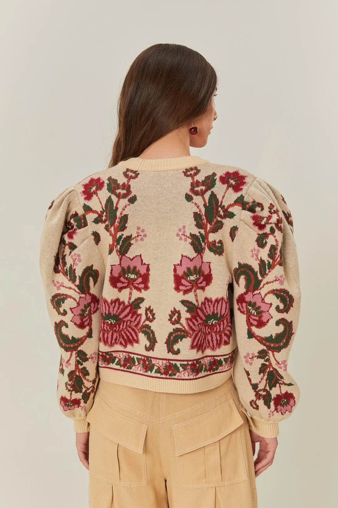 Off-White Ravenala Knit Cardigan Travel Ready Relaxed Armhole Fit