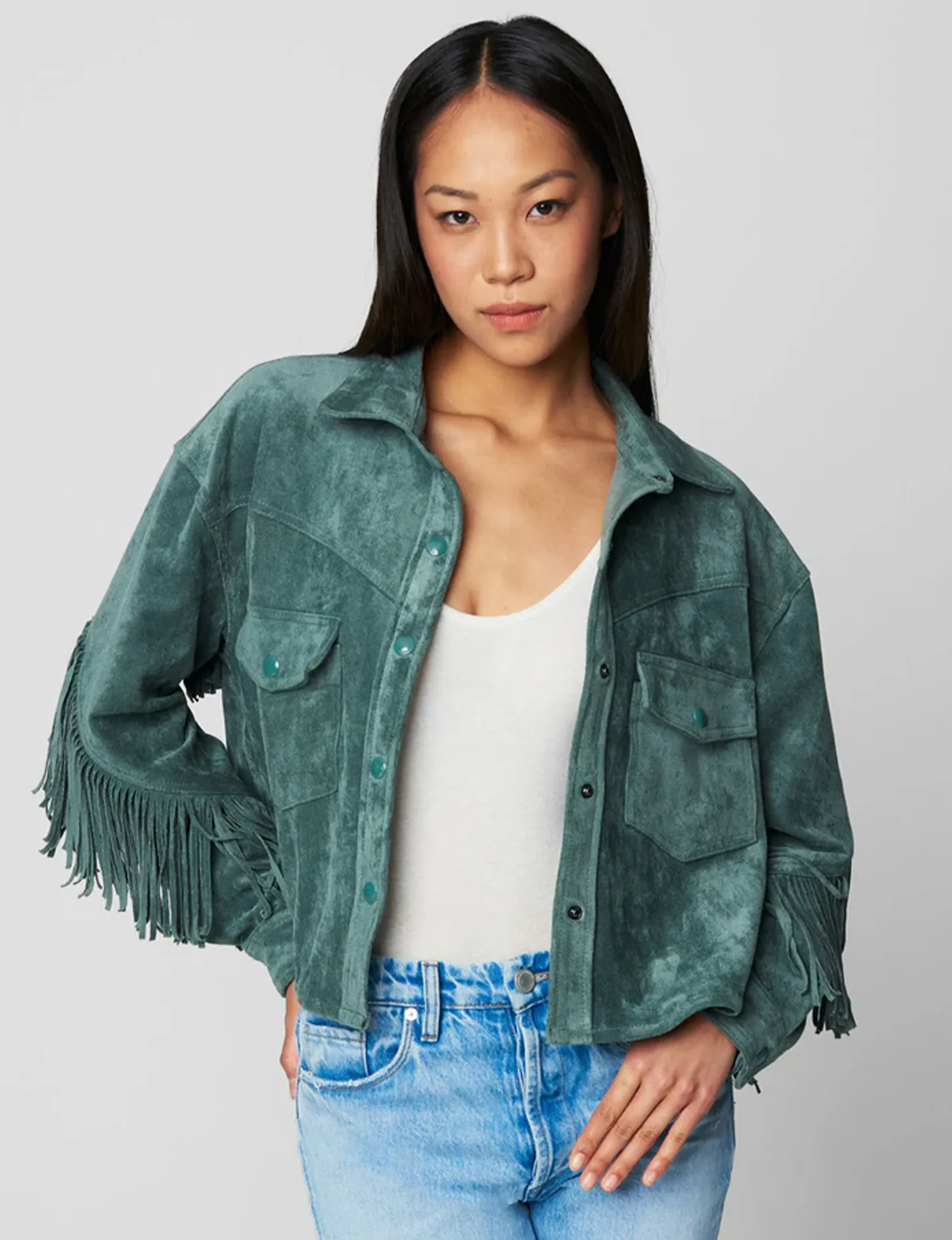 Clean Outer Olive Branch Shacket, Dash