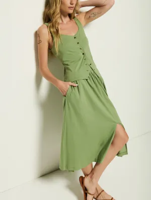 Bamboo Fiber Soft Focus Vida Midi Skirt