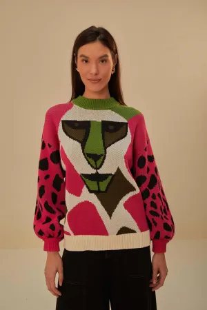 Onca Kambozistica Knit Sweater Layered Stitch Details