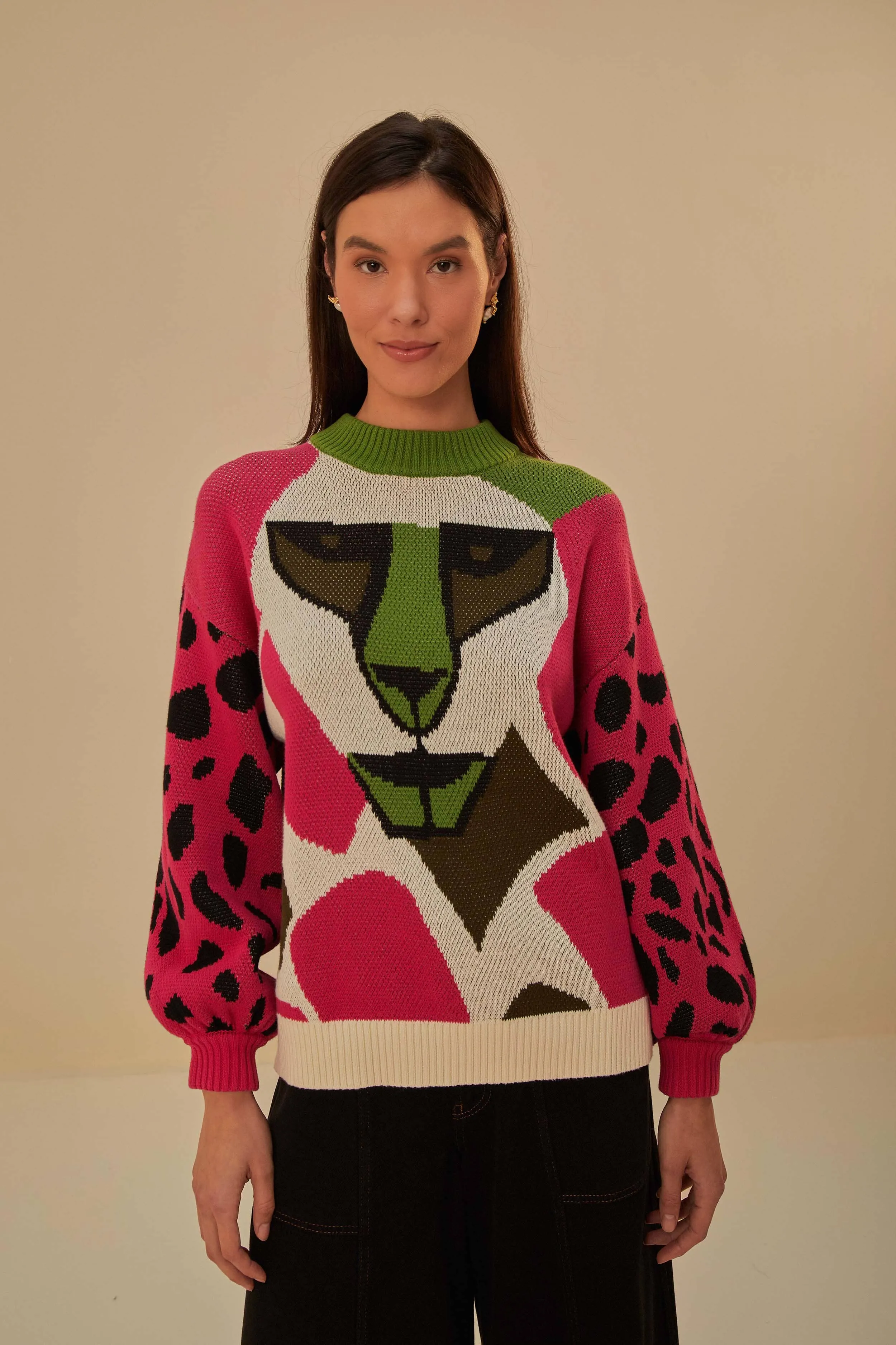 Onca Kambozistica Knit Sweater Layered Stitch Details