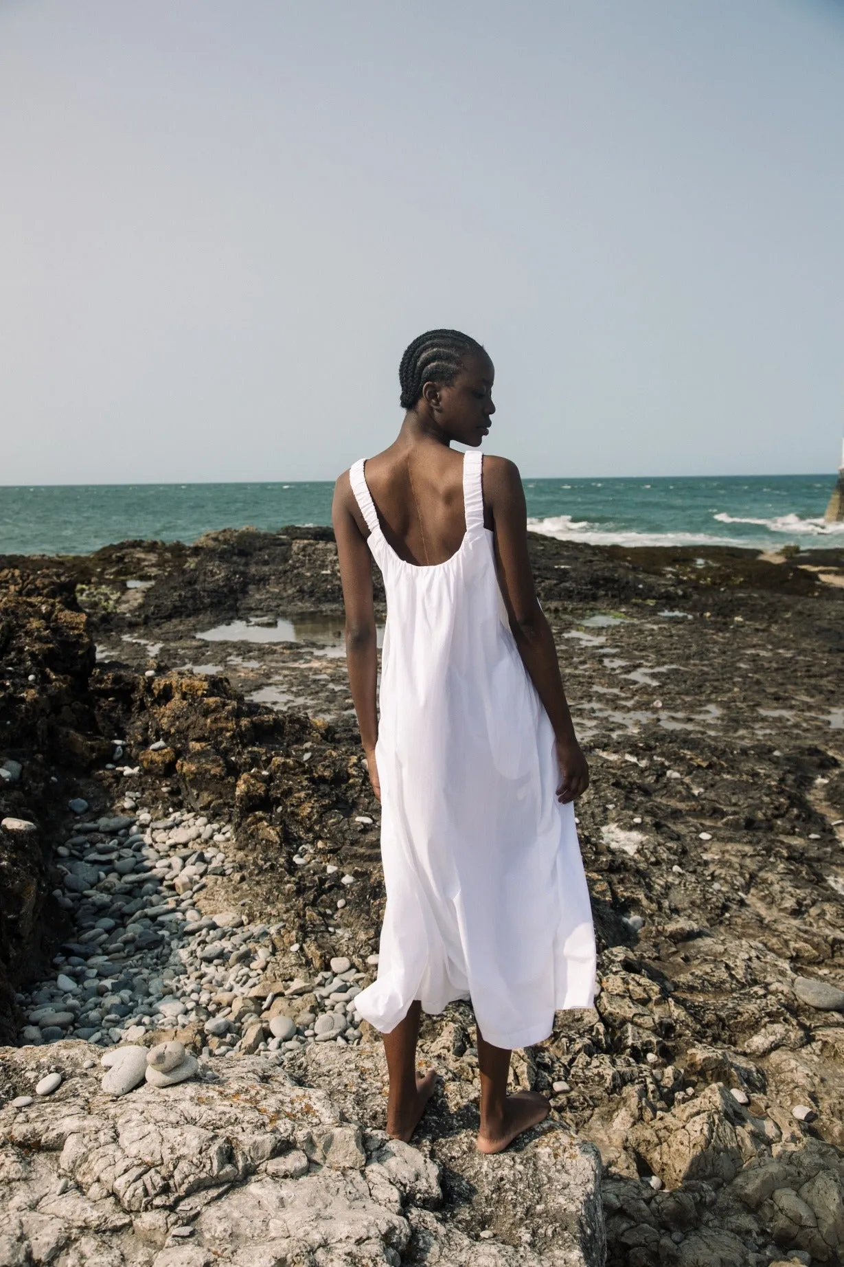 Street Elegance Onda Organic Cotton Dress in White