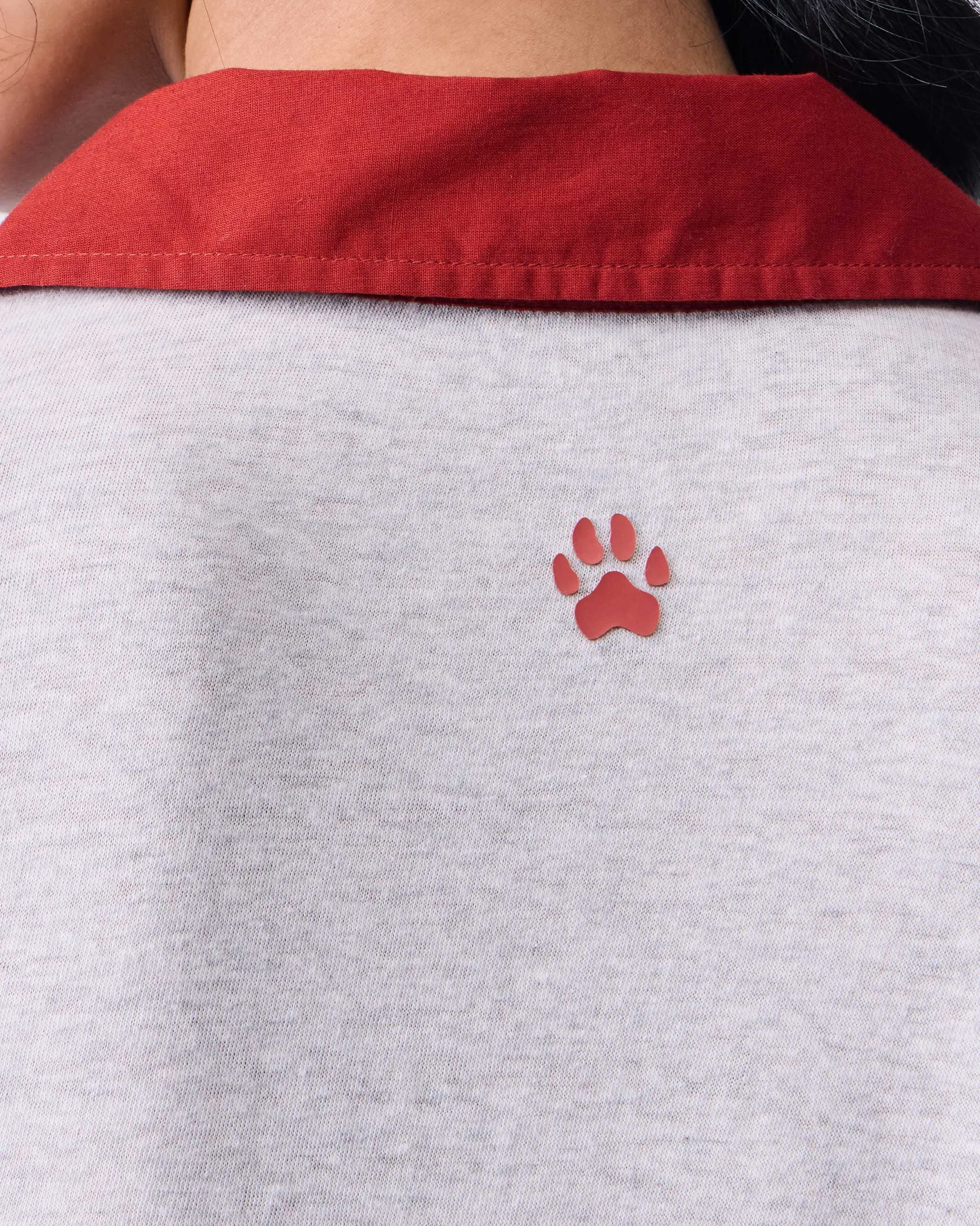 Autumn Dress - Grey DoubleLayeredMaterial Layered Fabric