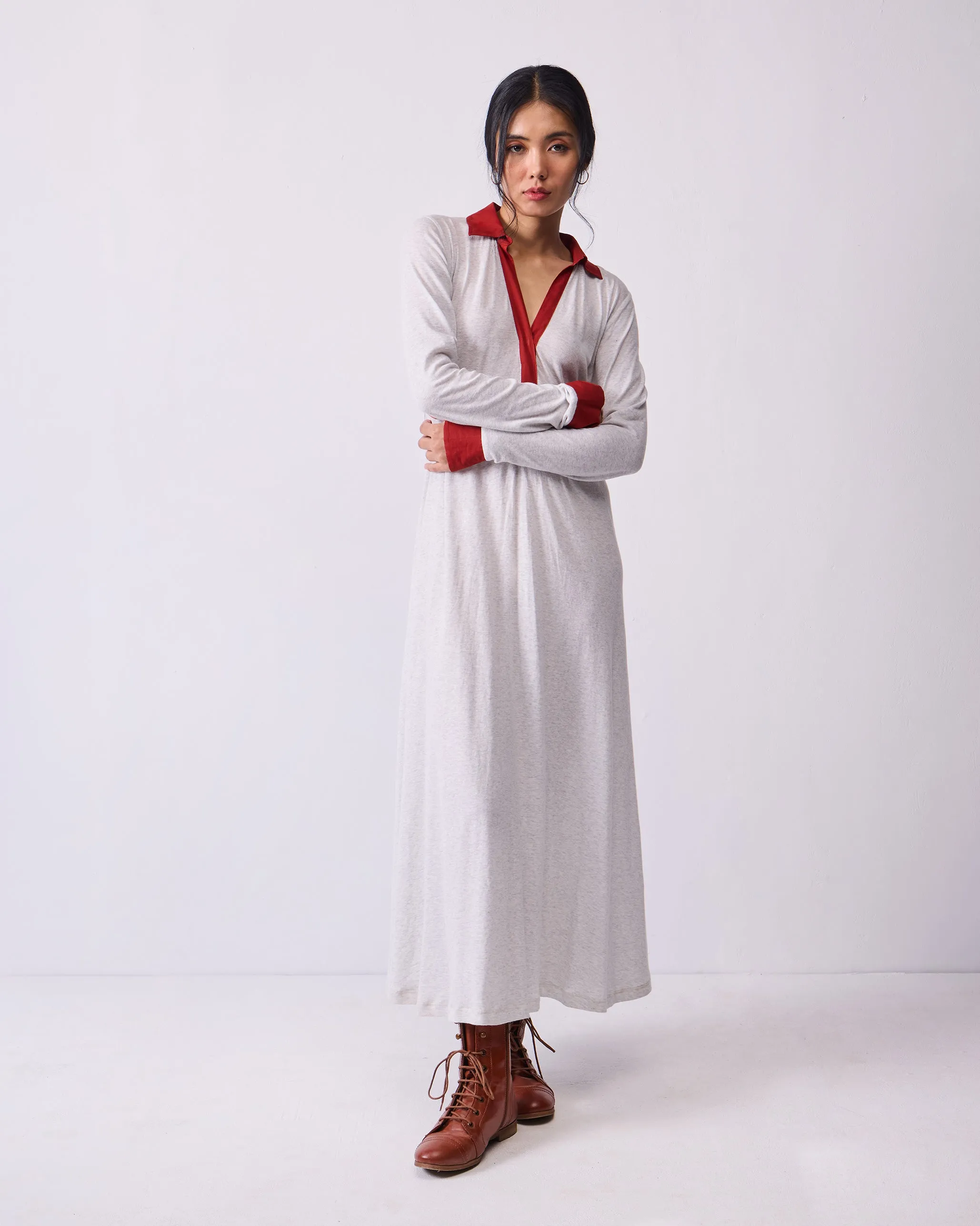 Autumn Dress - Grey Formal Occasion