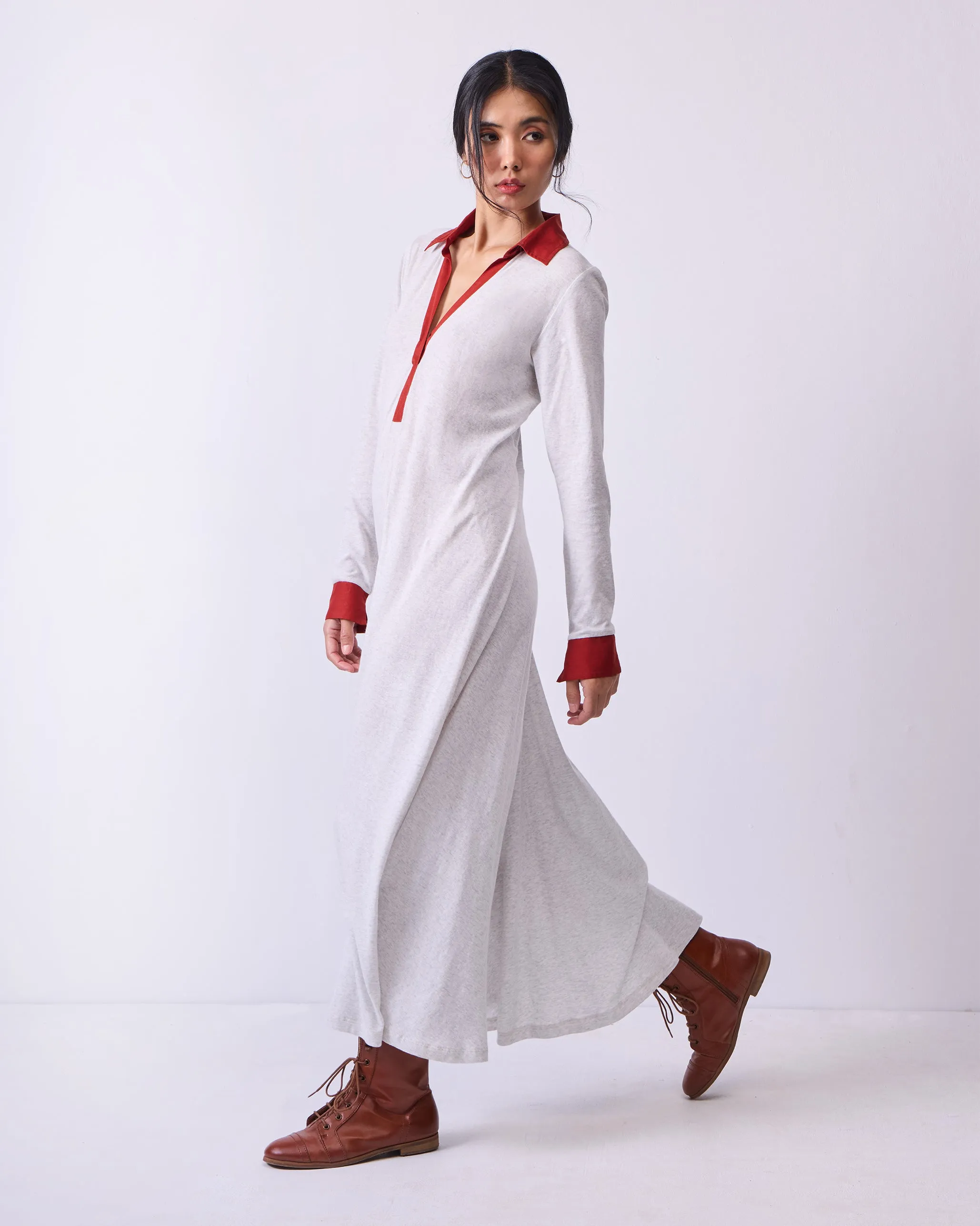 Balanced Fit Autumn Dress - Grey