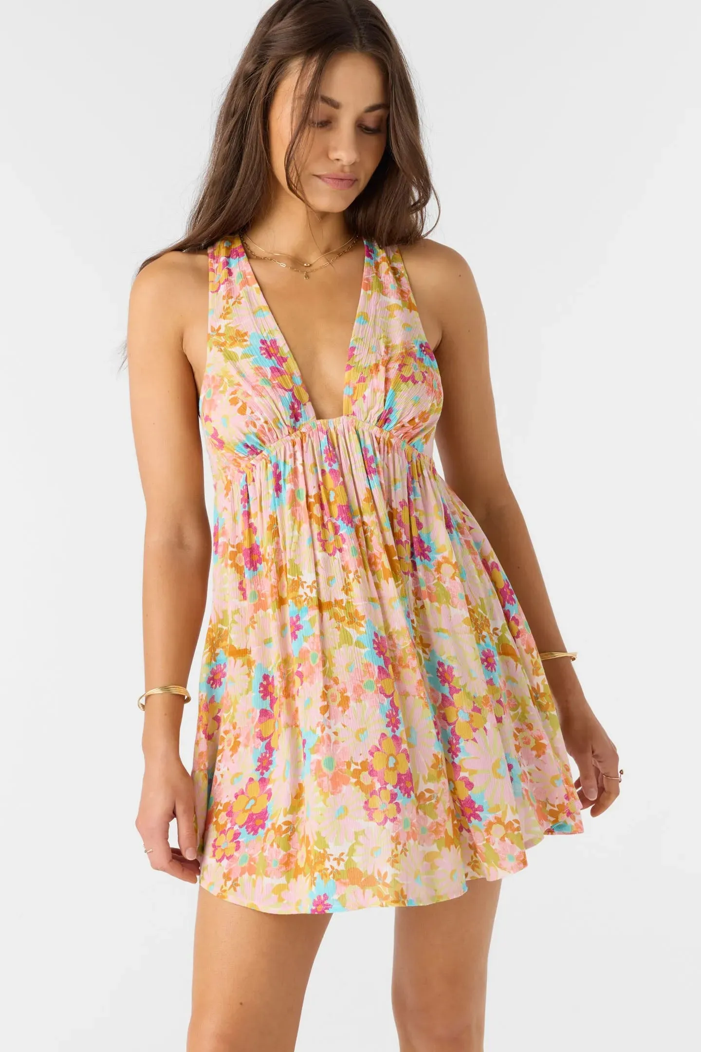 Oneill Womens Dress Saltwater Essentials Sarah Printed Fresh Palette