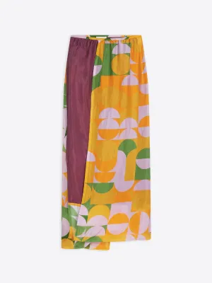 Functional Detail Silk wrap skirt