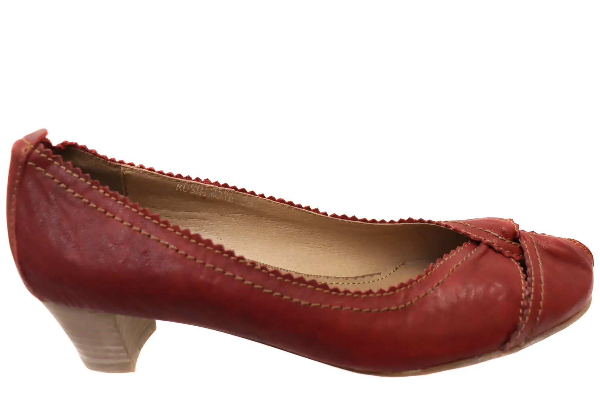 Wedding Day Stilettos Orizonte Rushmore Womens Comfortable Leather Low Heel Shoes