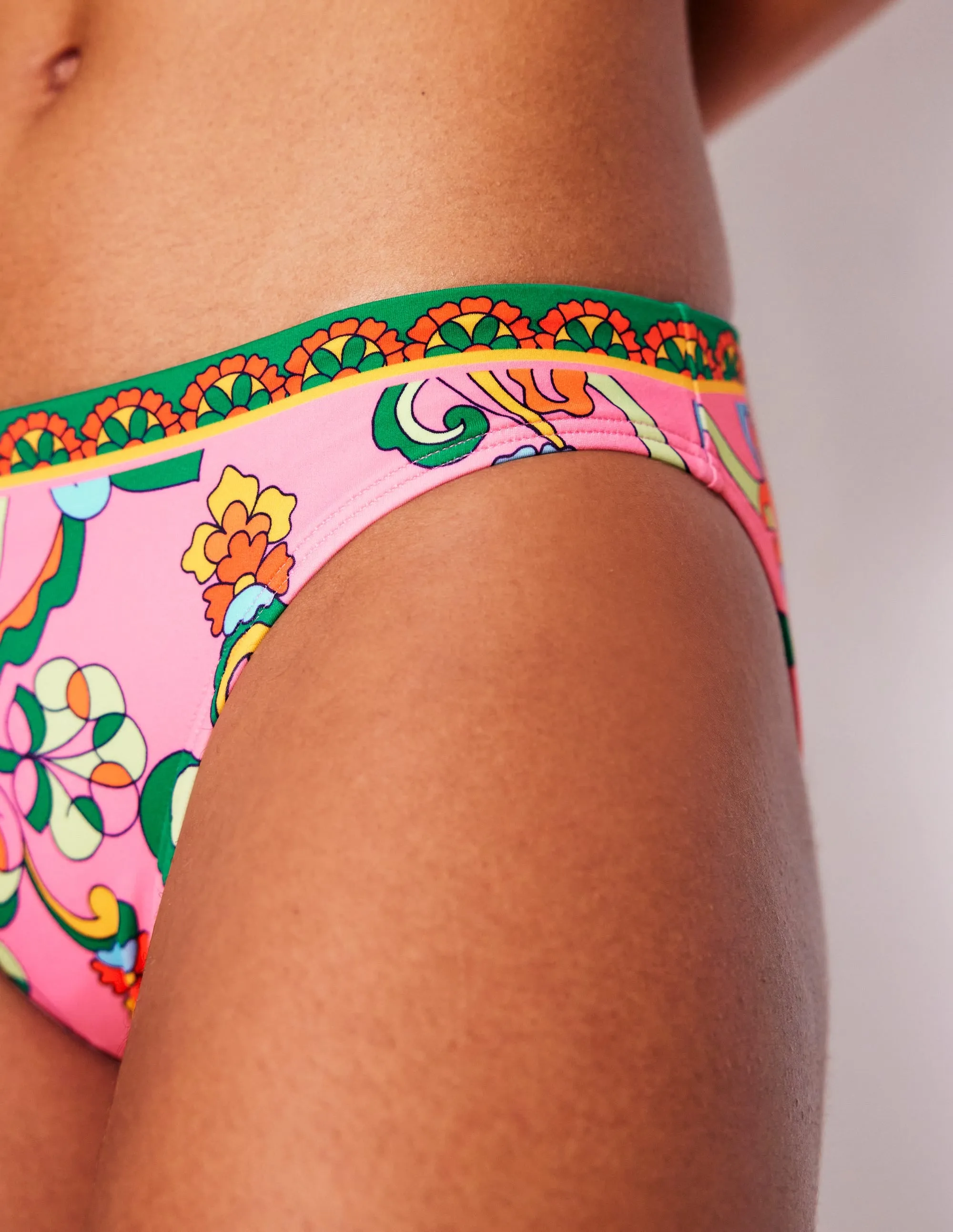 Classic Bikini Bottoms-Pink, Anti Snag Fabric