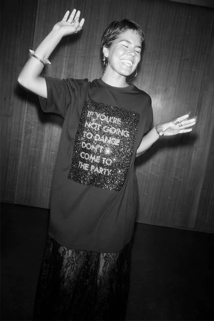 Dance Sequin Cara T Shirt Dress Form Flow