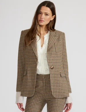 Selima Blazer, Plaid Stain Proof Modular Layering