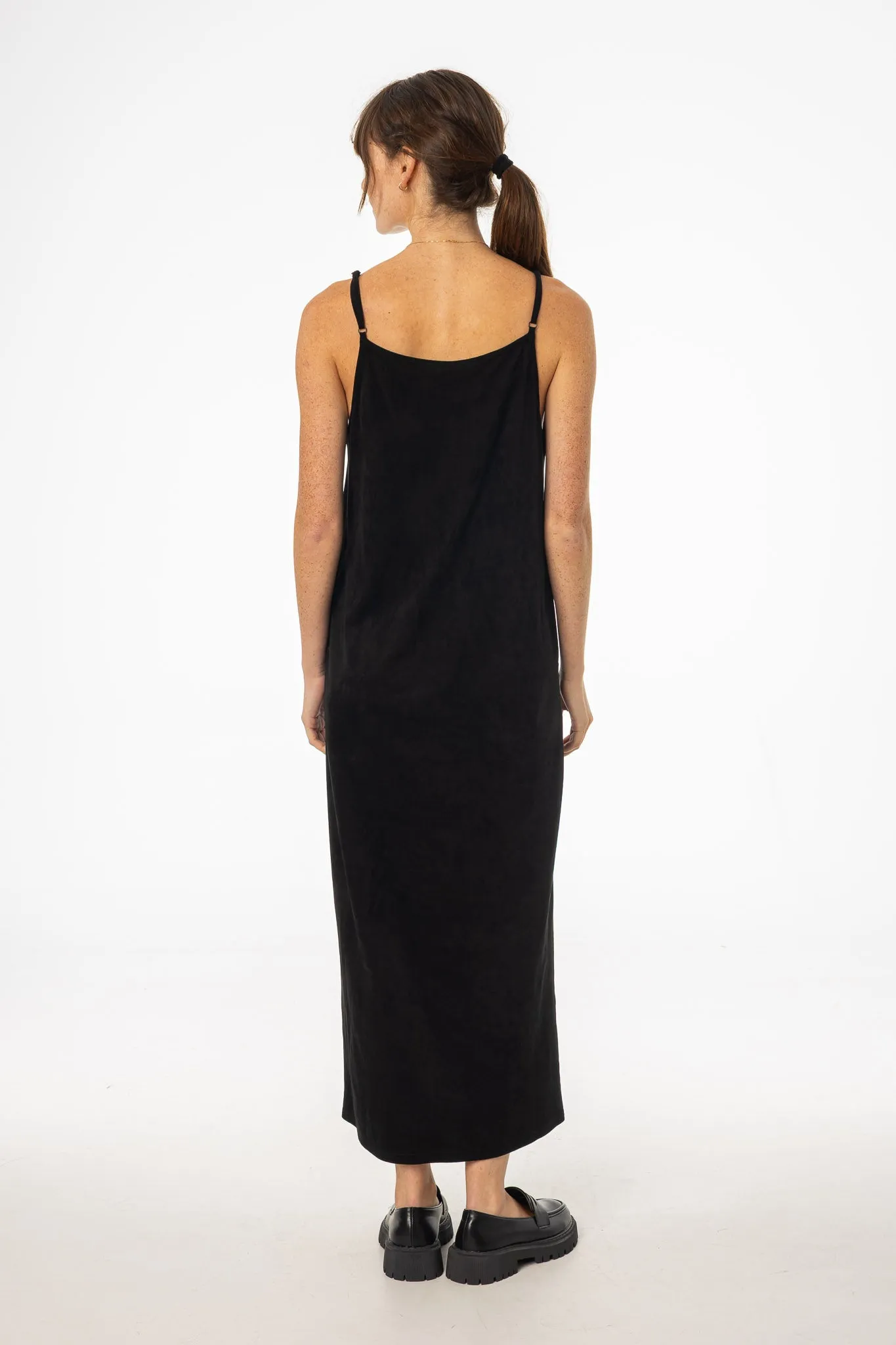 Black Microsuede Maxi Jumper Trend Appeal