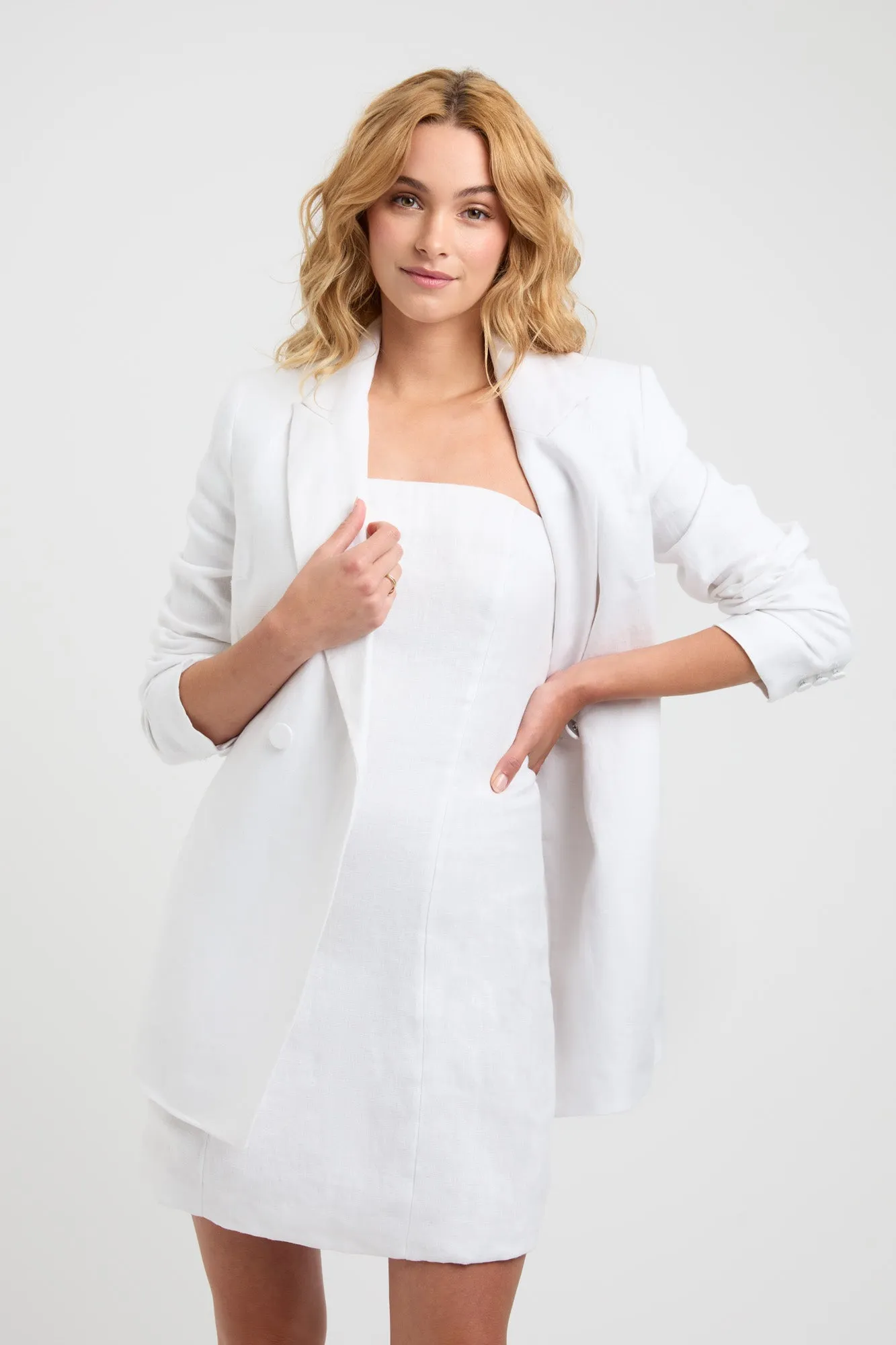 Mesh Ventilation Panels Palm Oversized Blazer