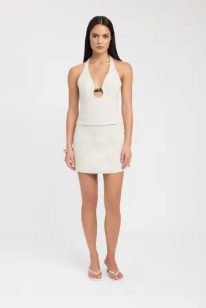 Sleek Comfort Push Button Closure Palm Skort