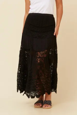 Crossback Strap PATTINA CROCHET LACE SKIRT