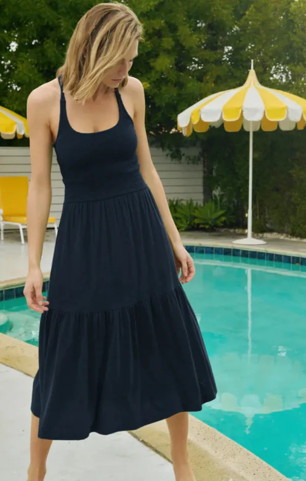 Travel piece Flowing Layers Penelope Cross Back Midi