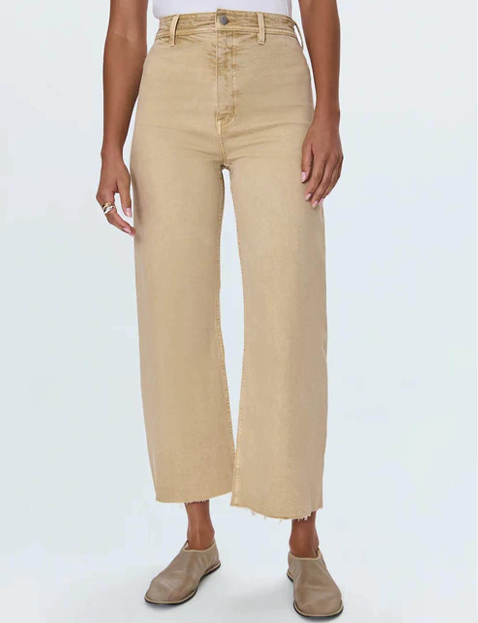 Penny High Rise Wide Leg Crop, Sand Dollar High Rise Design