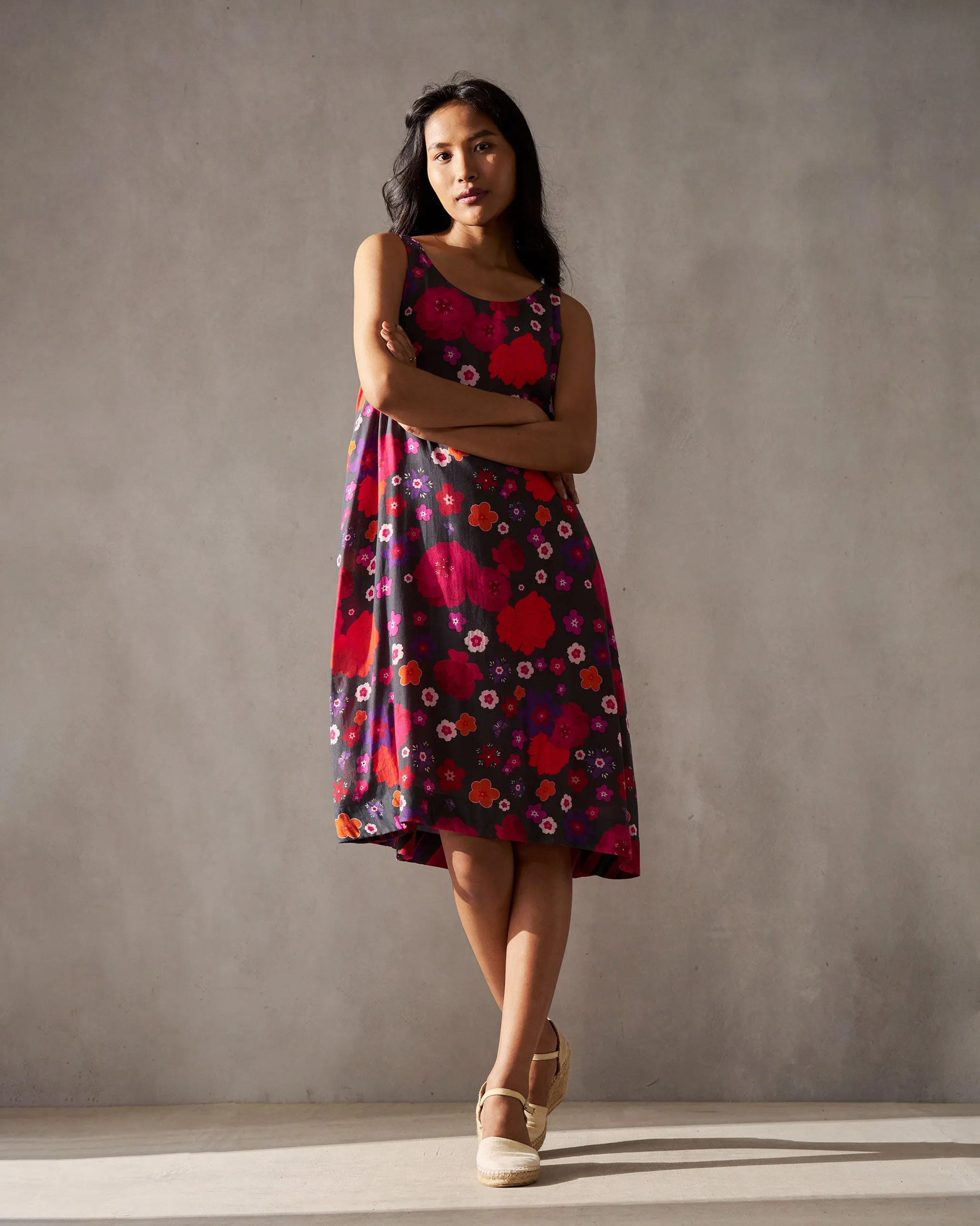 Swing Strappy Dress - Multi Color Simplistic Mood