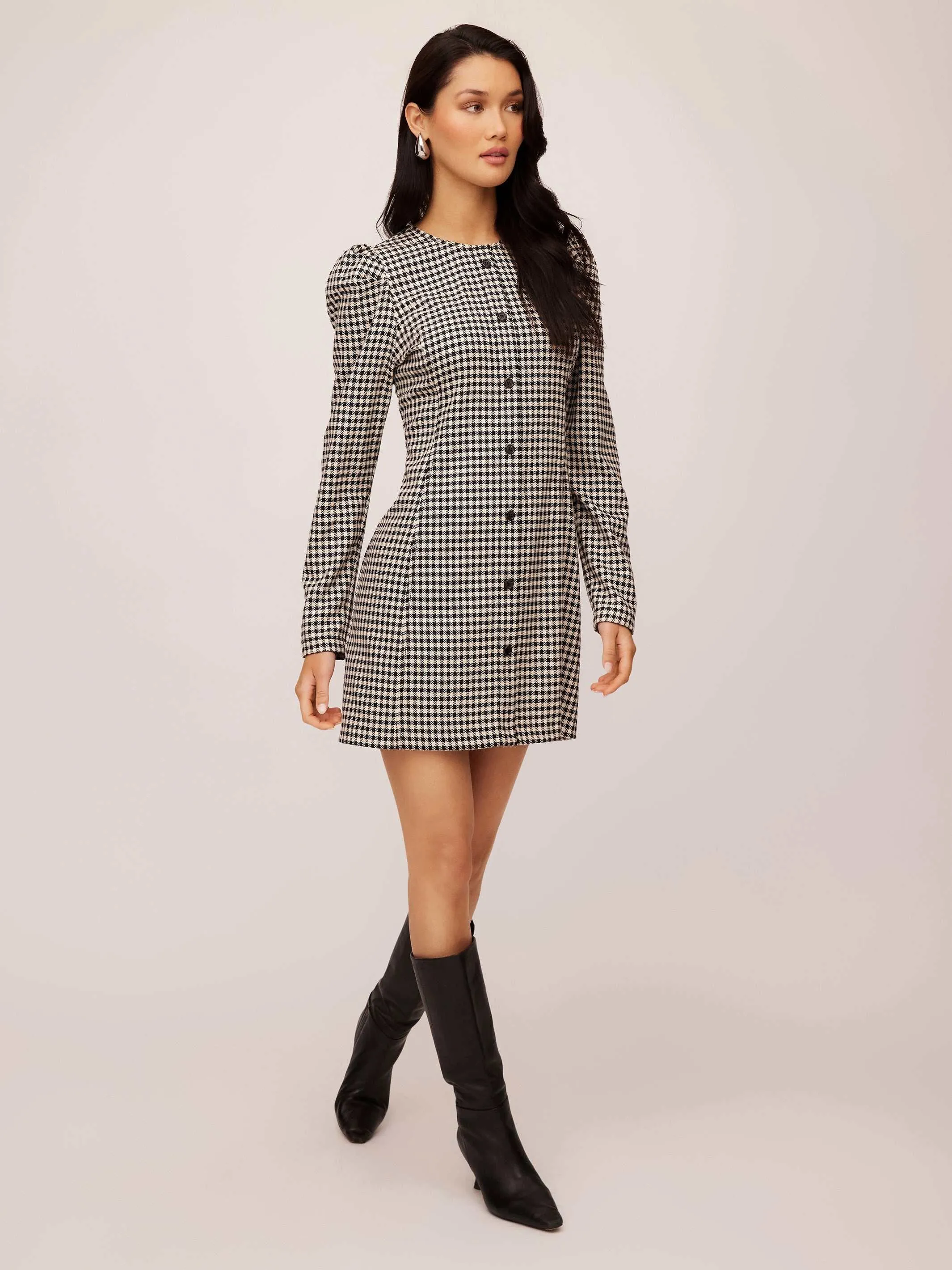 Sleek Presence Avery Puff Sleeve Dress