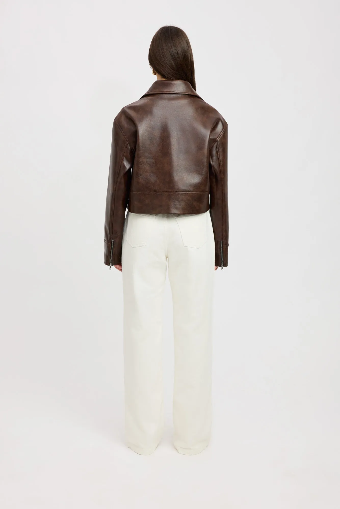 Comfy Fit RibbedKnitCollar Phoenix Distressed Jacket