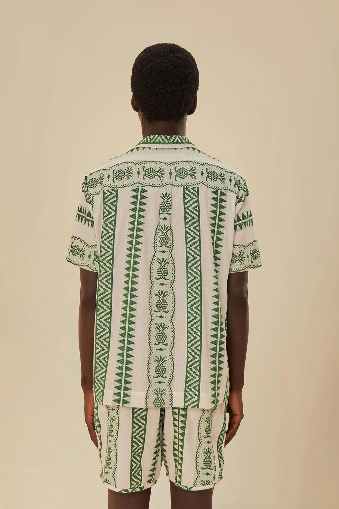 Flexible Layer Laser Cut Perforations Pineapple Jacquard Shorts