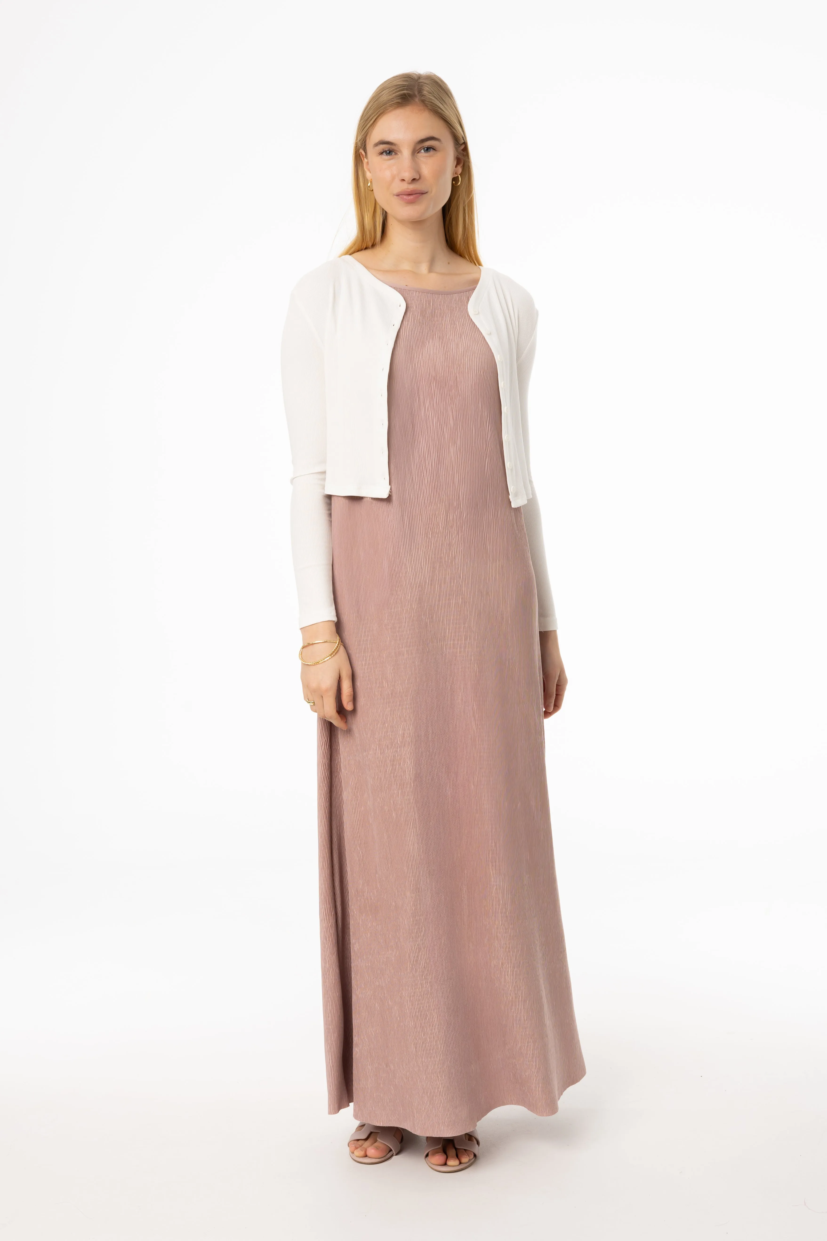 Breath Soft Pink Accordion Jumper