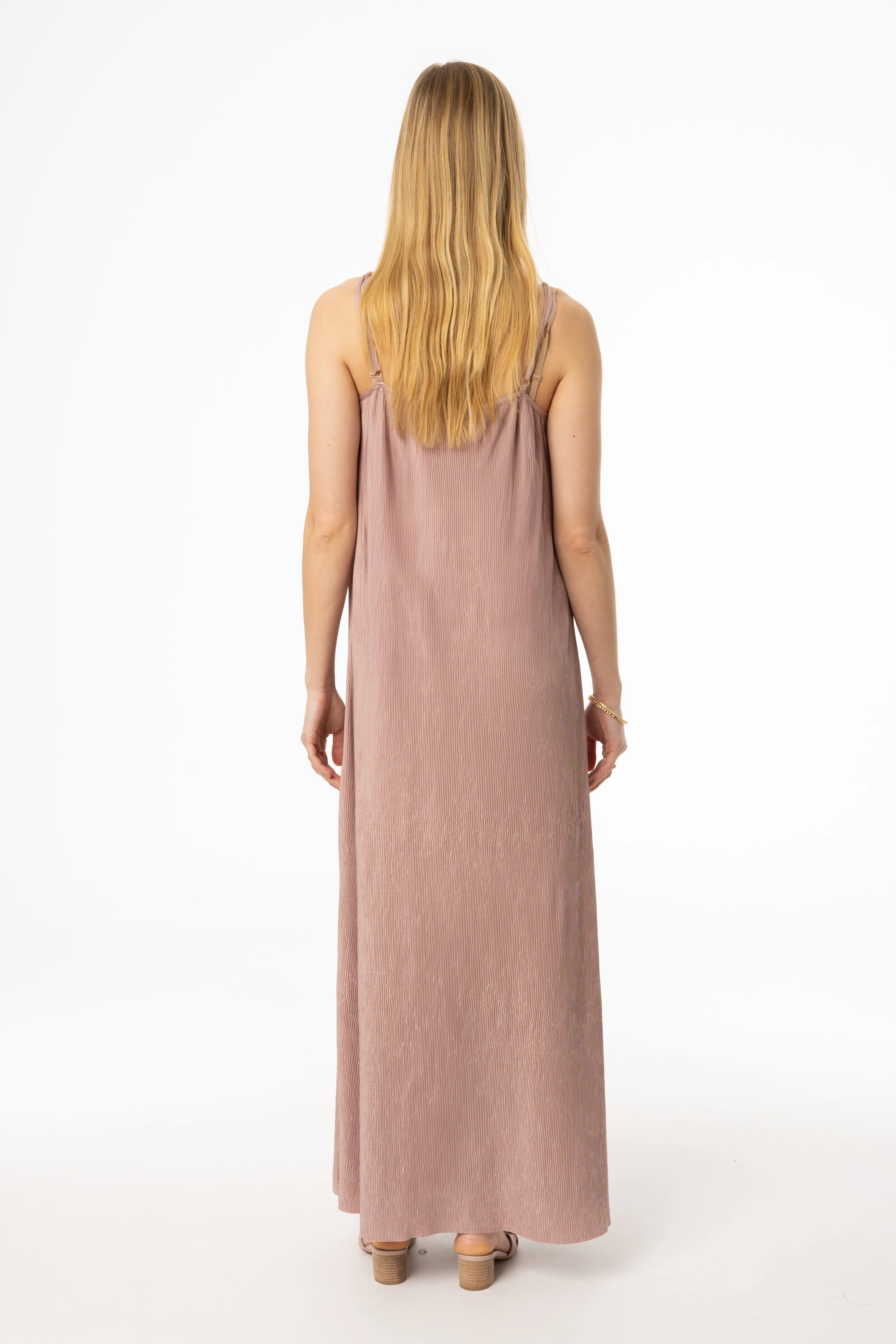 Tulle Flow Sophisticated Fit Pink Accordion Jumper