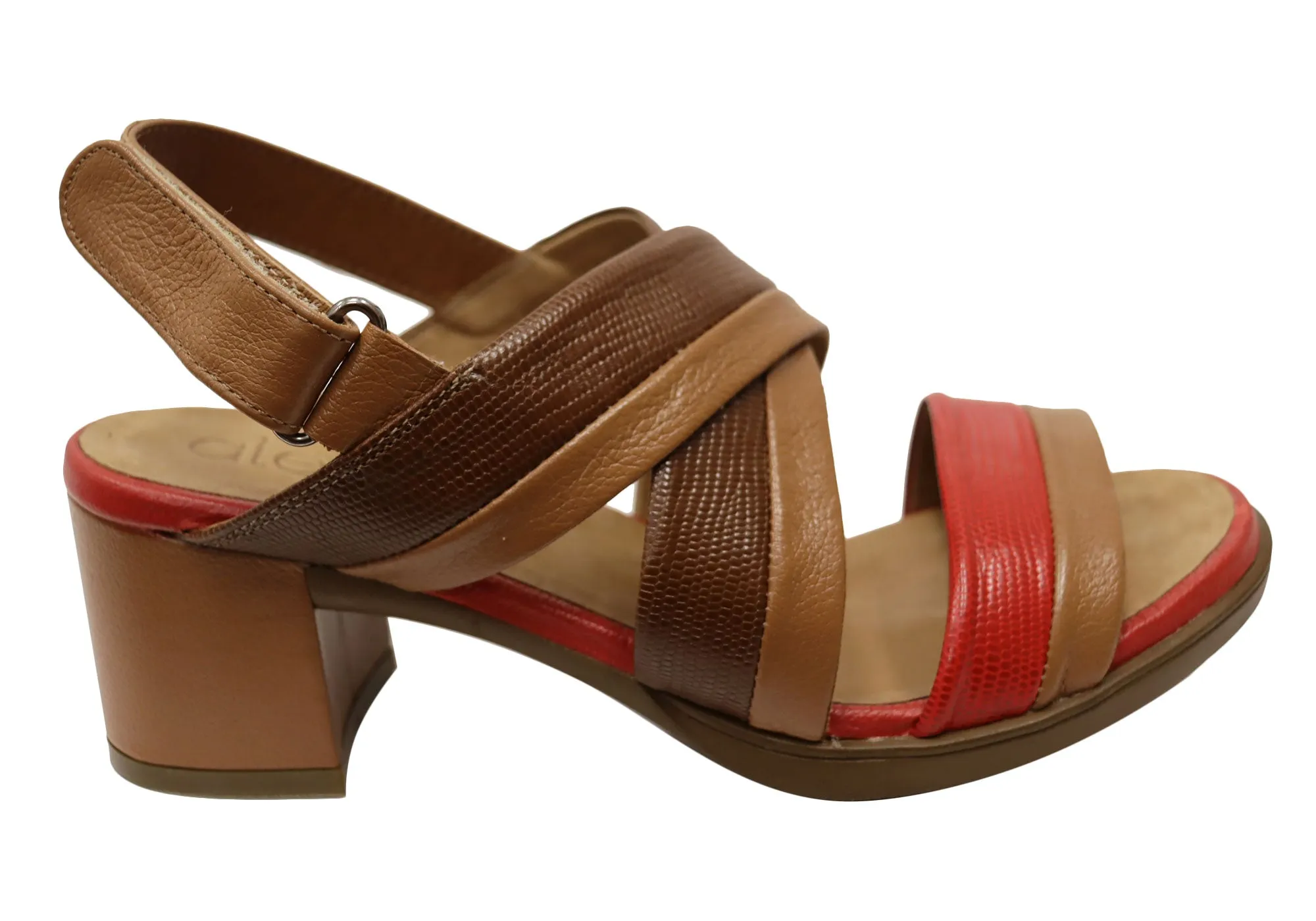 Opananken Nancie Womens Comfortable Leather Mid Heel Sandals Comfortable Shoes Fashionable Boots