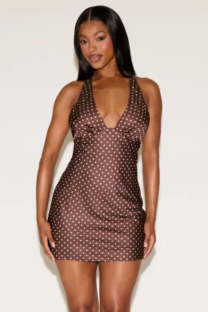 POLKA DOT PRINT TIE NECK LACE TRIM MINI DRESS boho vibe New York