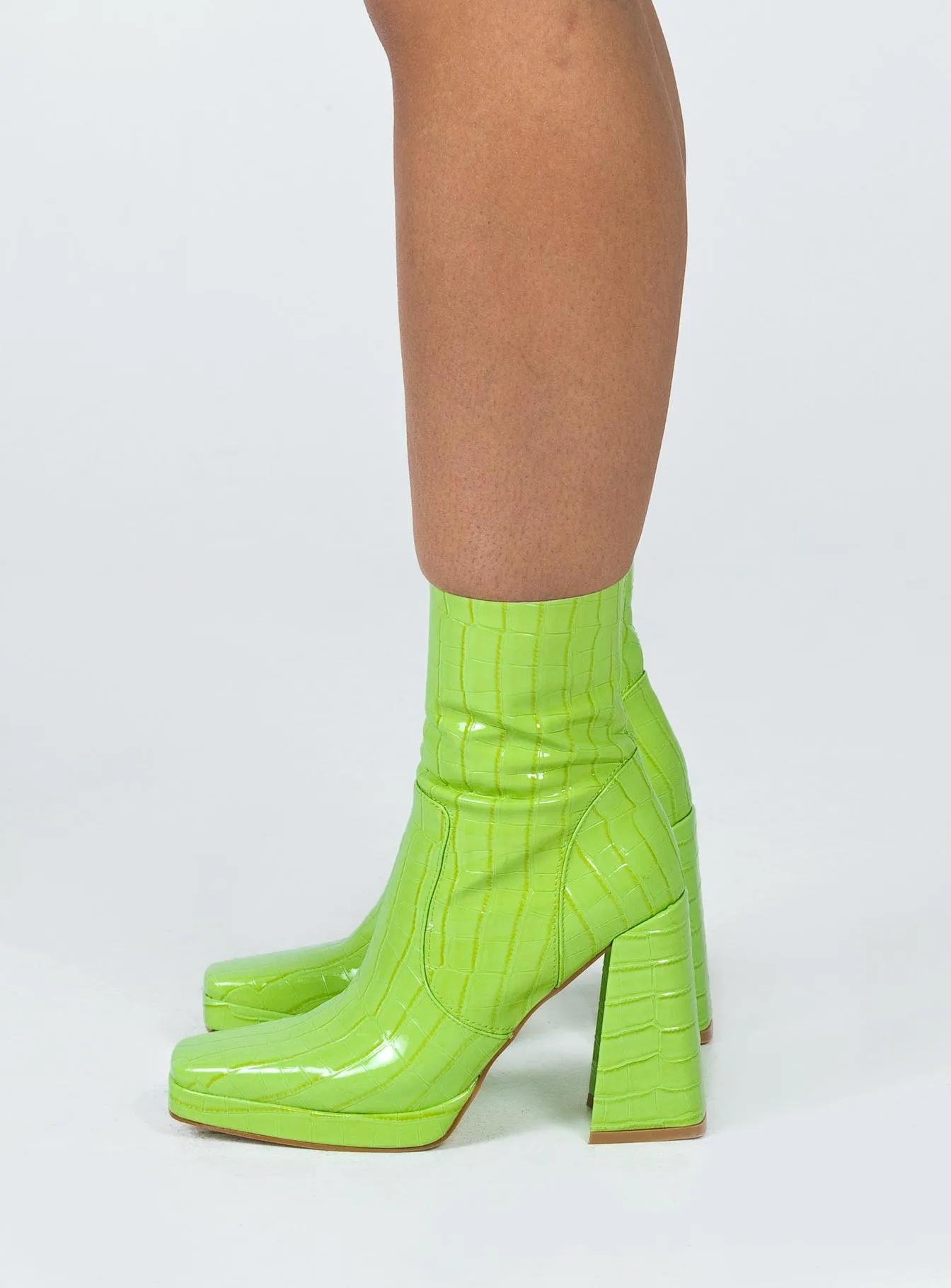 Impact Resistance Jamie Croc Boots Green