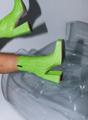 Jamie Croc Boots Green Push Power Washable