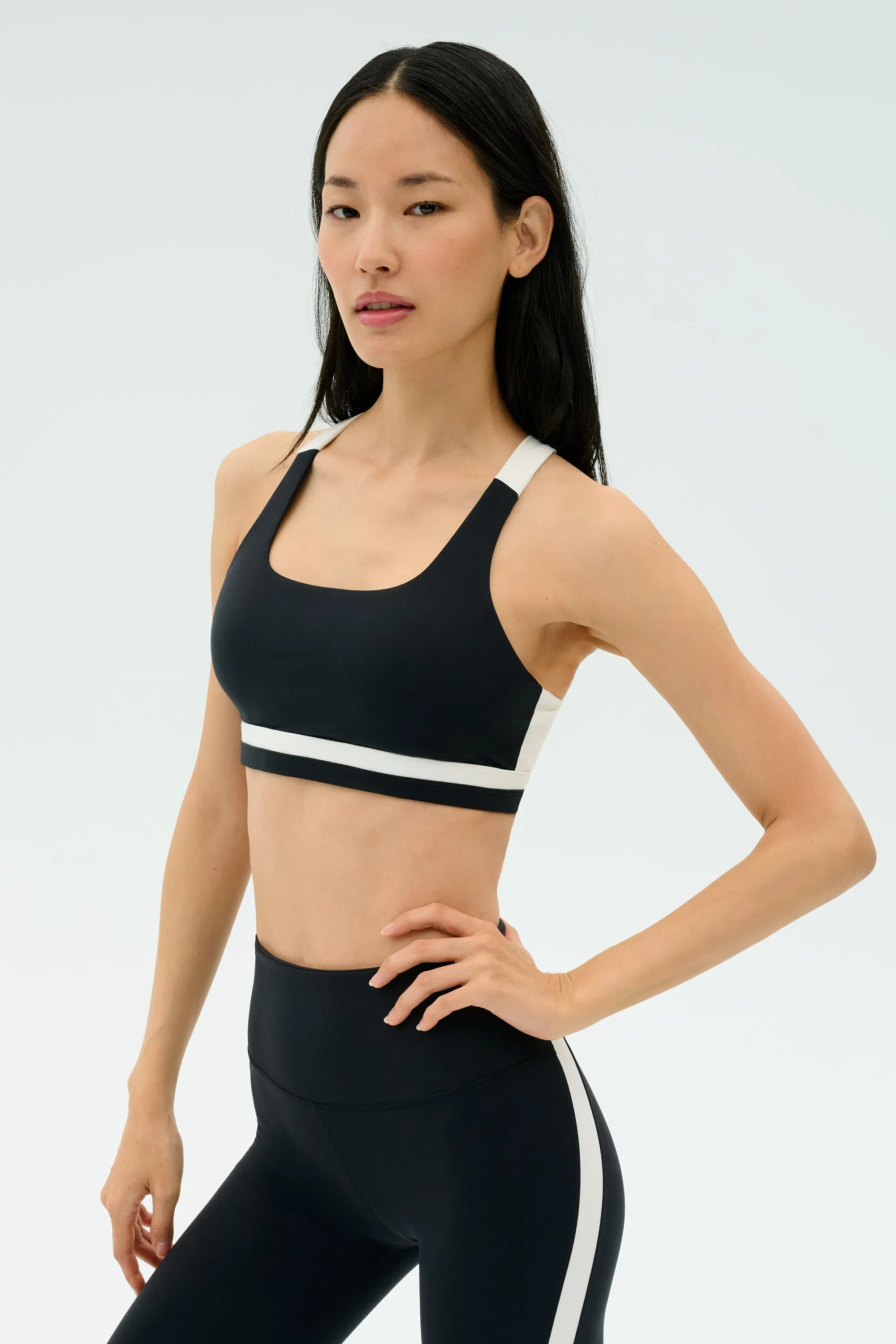 Anti-chafe Wrinkle-Resistant Miles Rigor Bra - Black/White