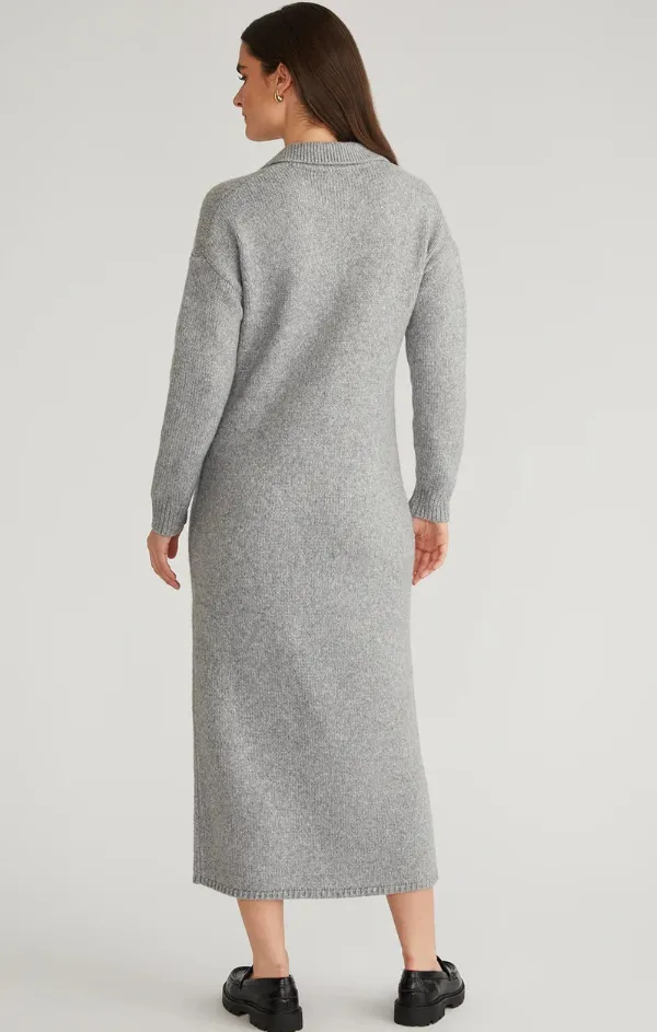 Raya Solid Maxi Polo Dress Structured Fit Versatile Look