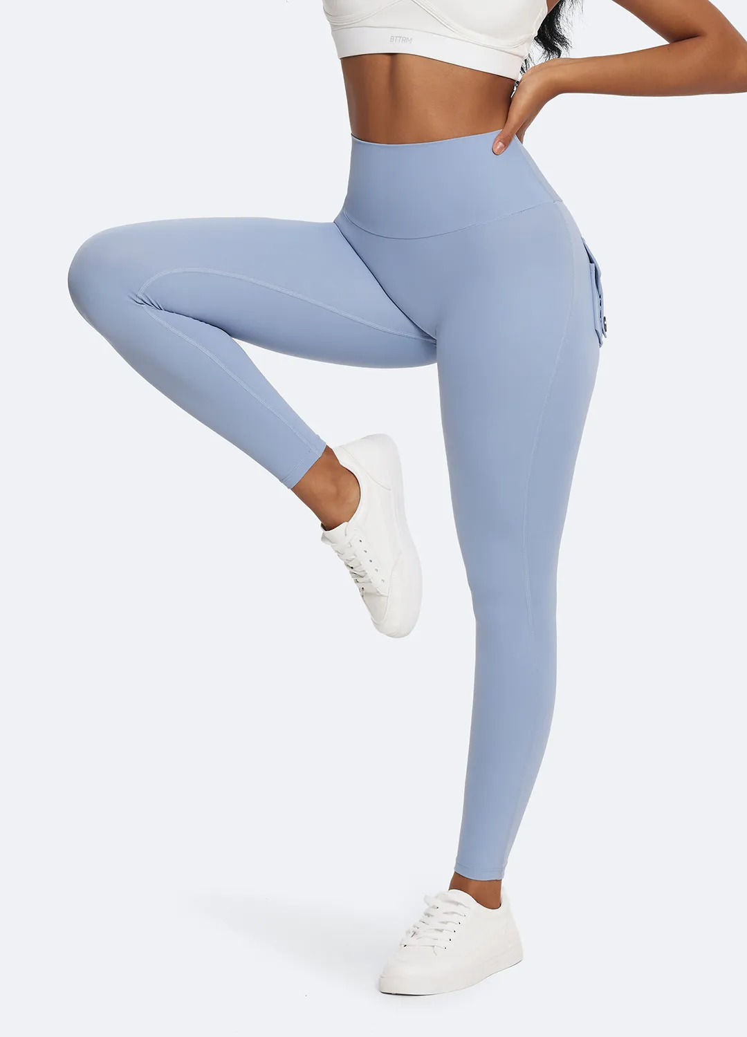 Push-Up Leggings with Back Pockets High Stretchability