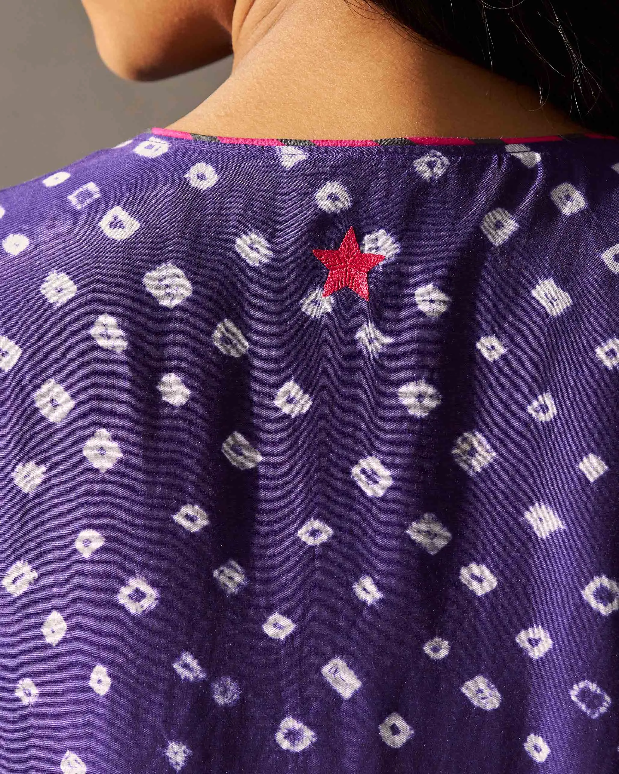 New York Layering Piece Flow Gusset Dress - Purple