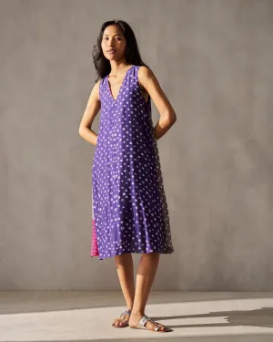 Flow Gusset Dress - Purple light layering