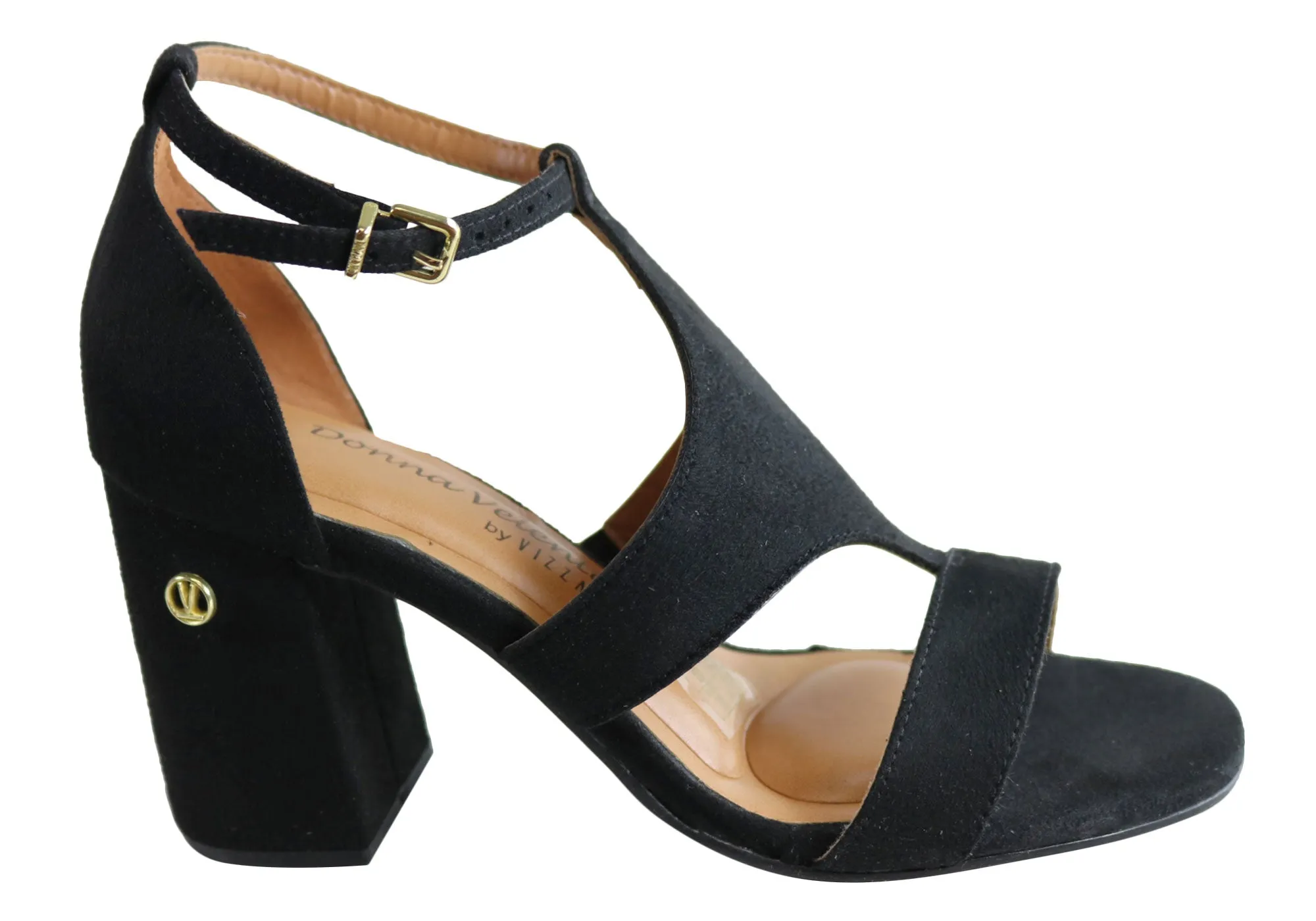 Donna Velenta By Vizzano Leah Womens Heels Sandals Made In Brazil Suede