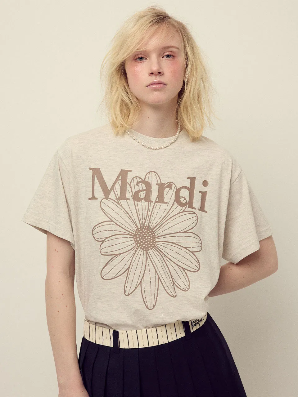 Fit for Any Season TSHIRT FLOWERMARDI_OATMEAL TAUPE