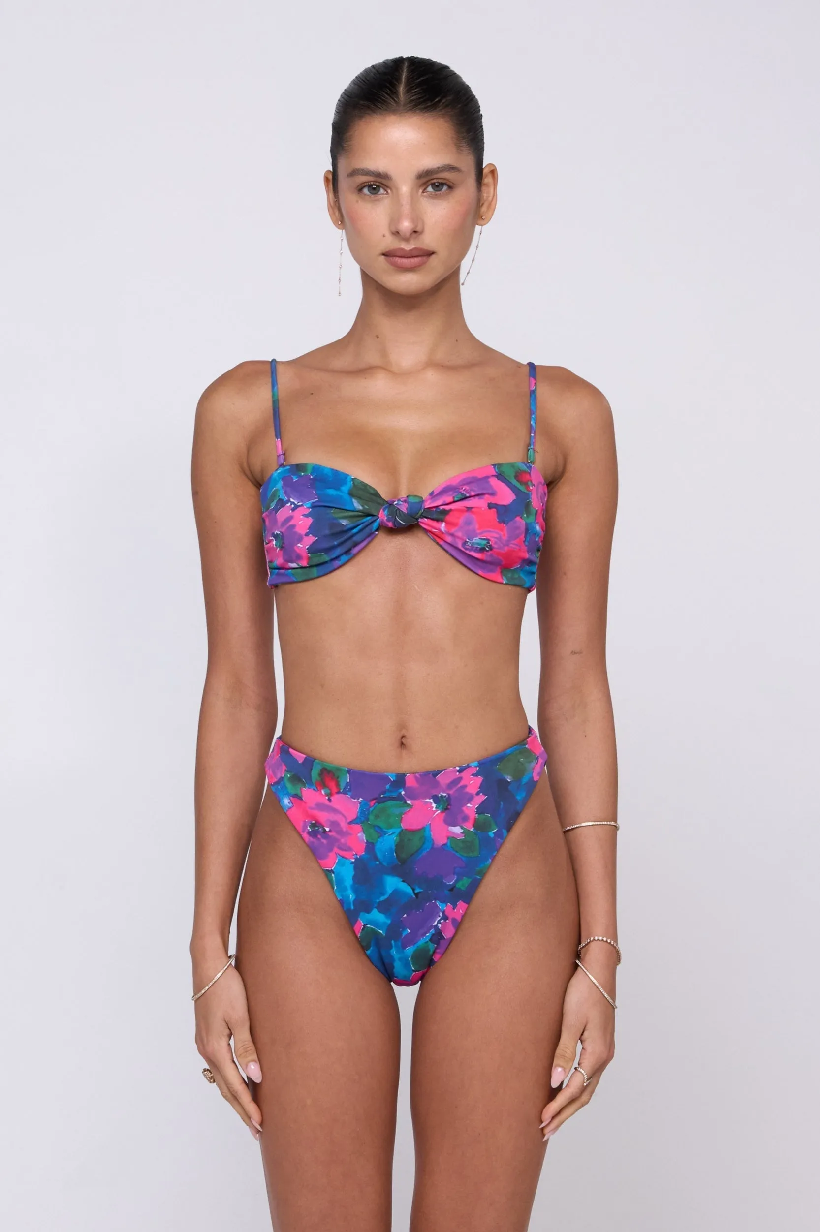 Spencer Bikini Top in Lanai Ultraviolet Barrier Bright Patterns