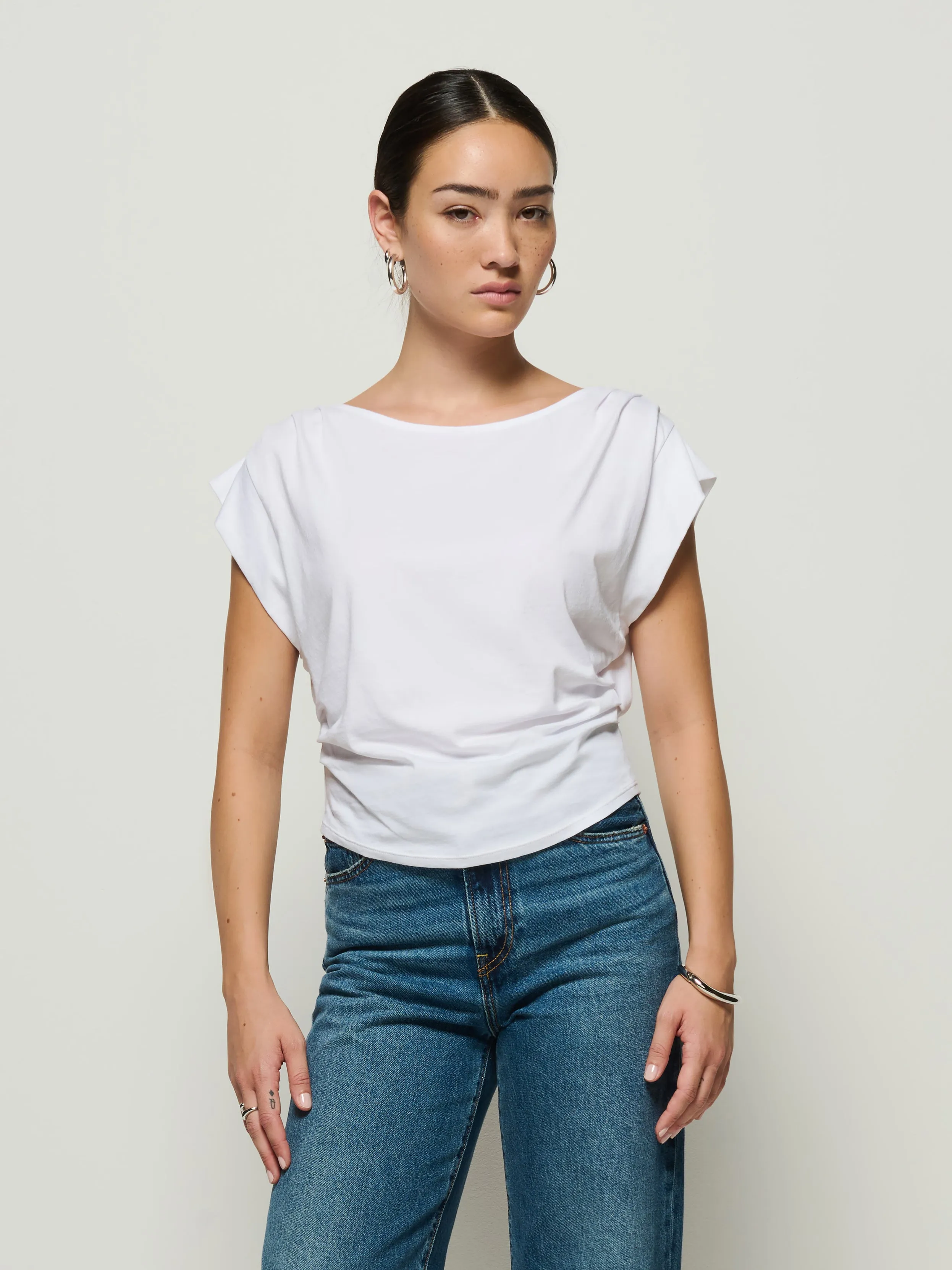Relaxed Look Cerre Cap Sleeve Tee