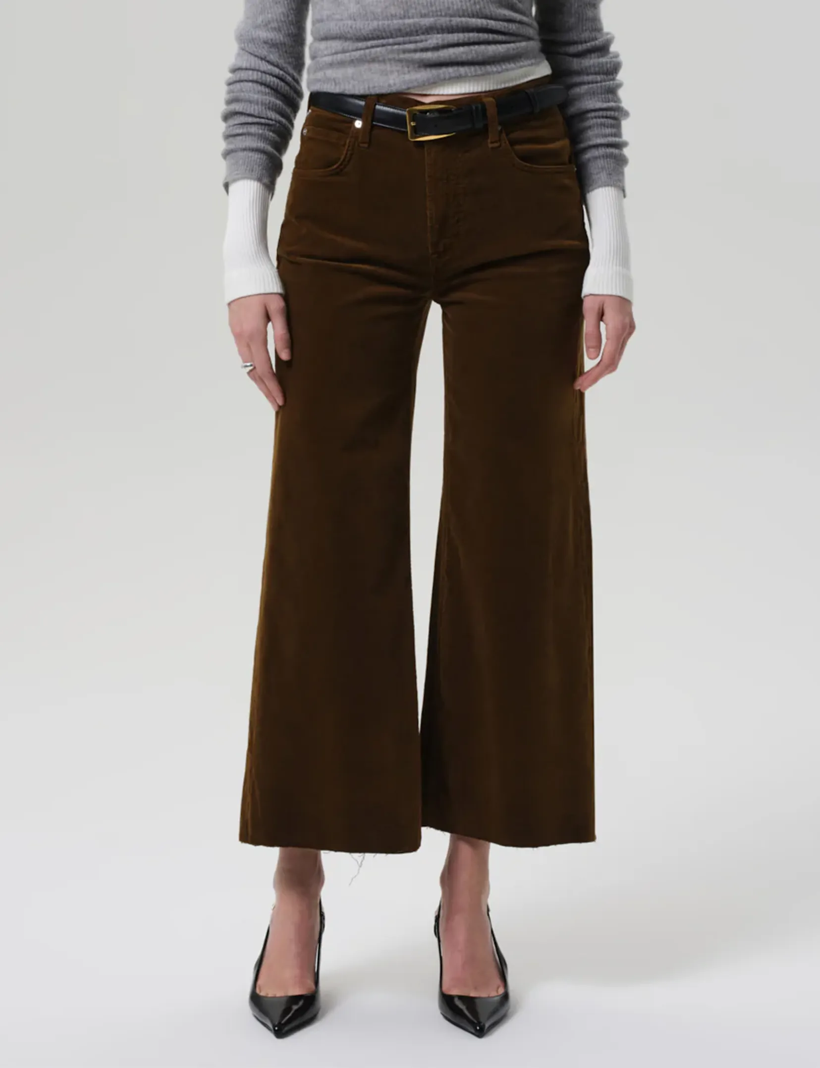 Active Design Lyra Cropped Wide Leg, Manuka Corduroy