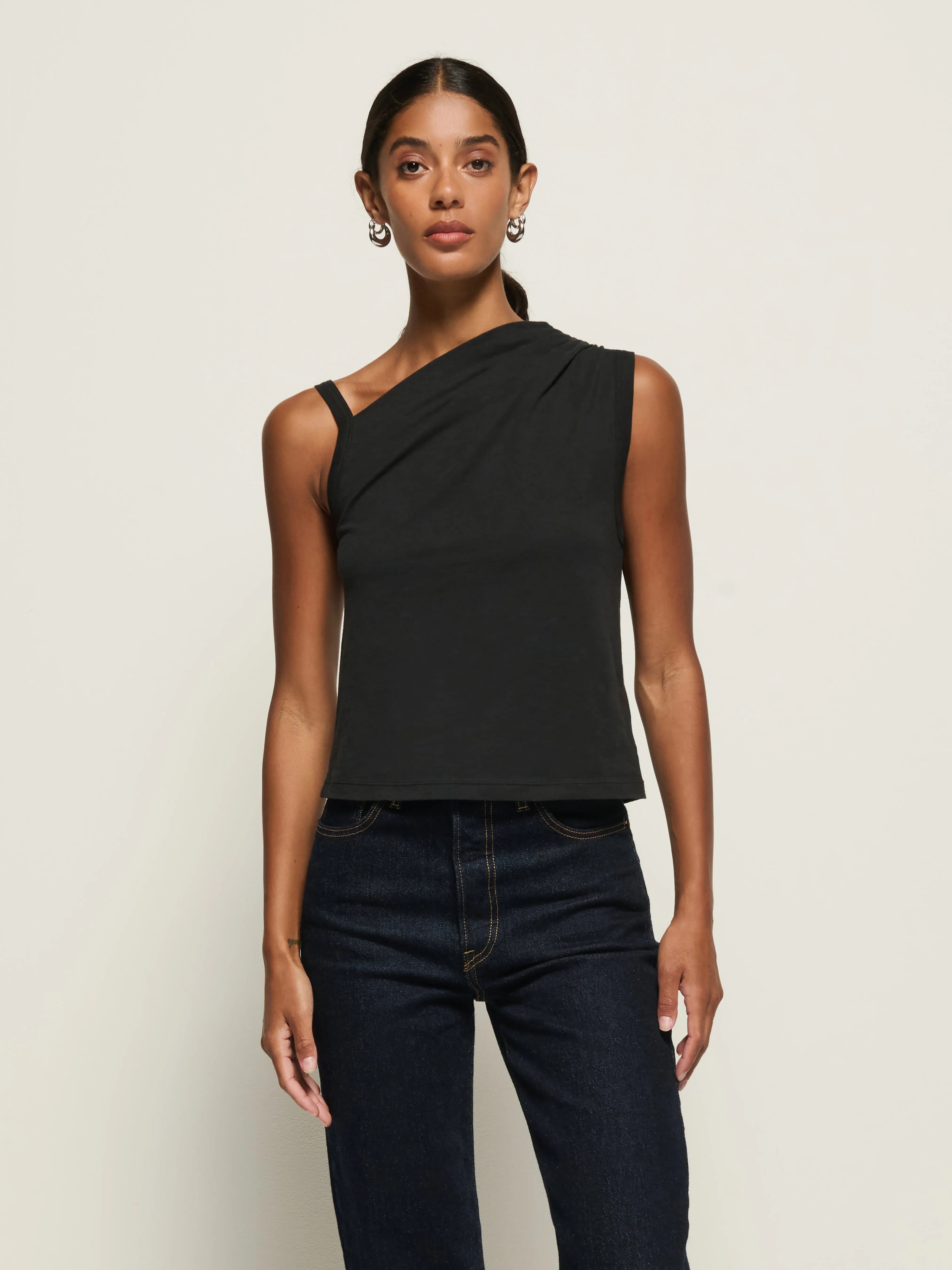 Quin Asymmetrical Tank Comfy Flex Slim Waist