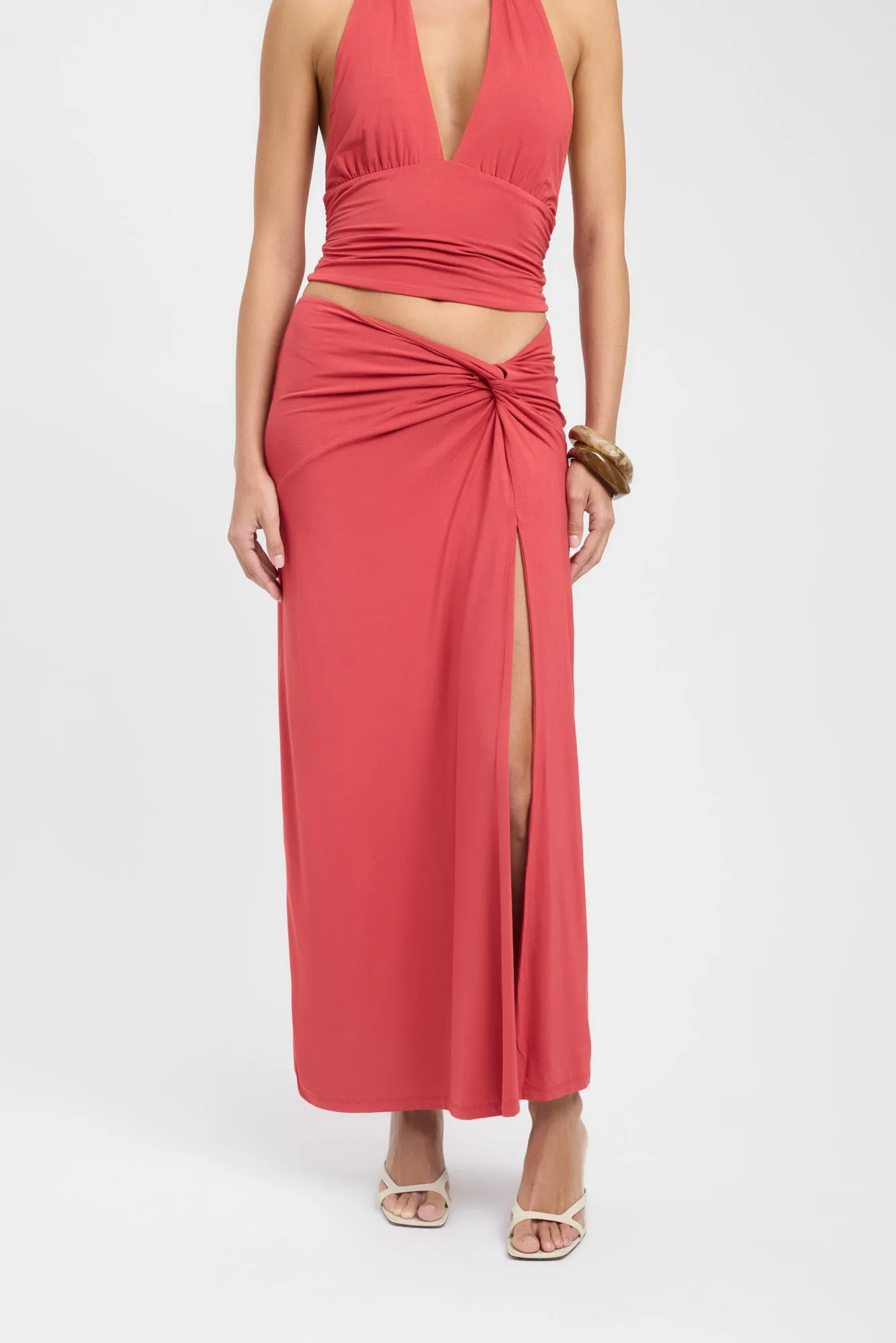 Luxury Feel Structured Shape Quinn Maxi Skirt