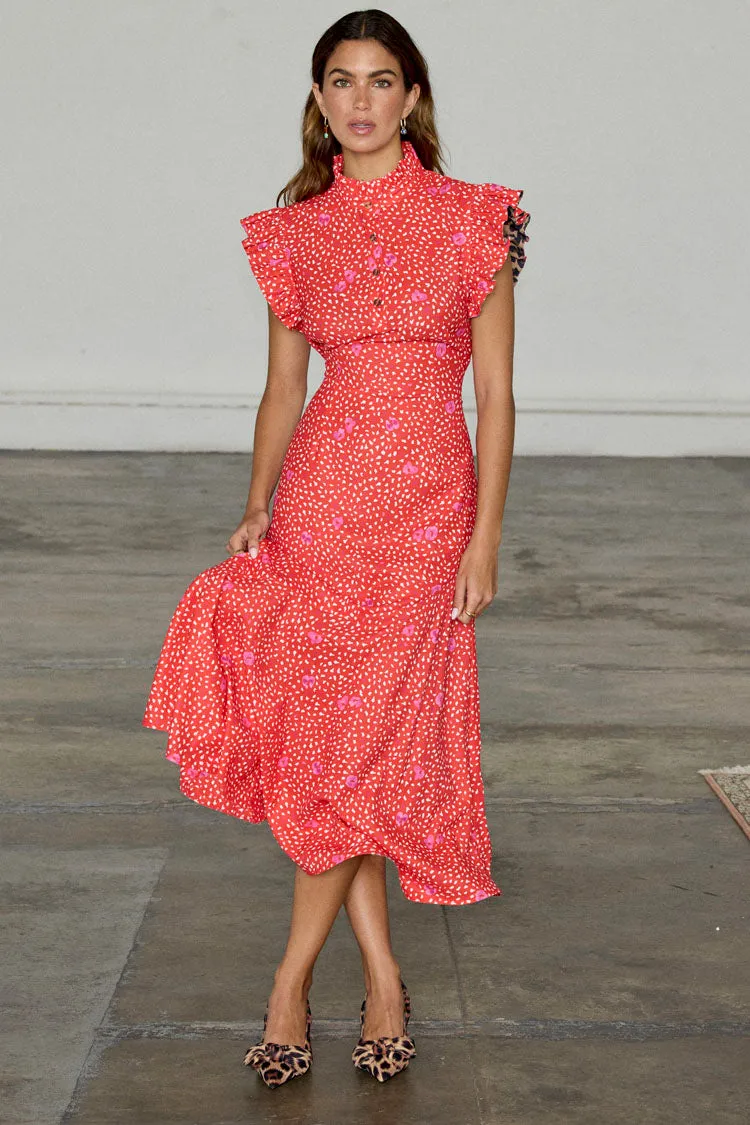 Red Floral Remi Dress Country View Soft Appeal