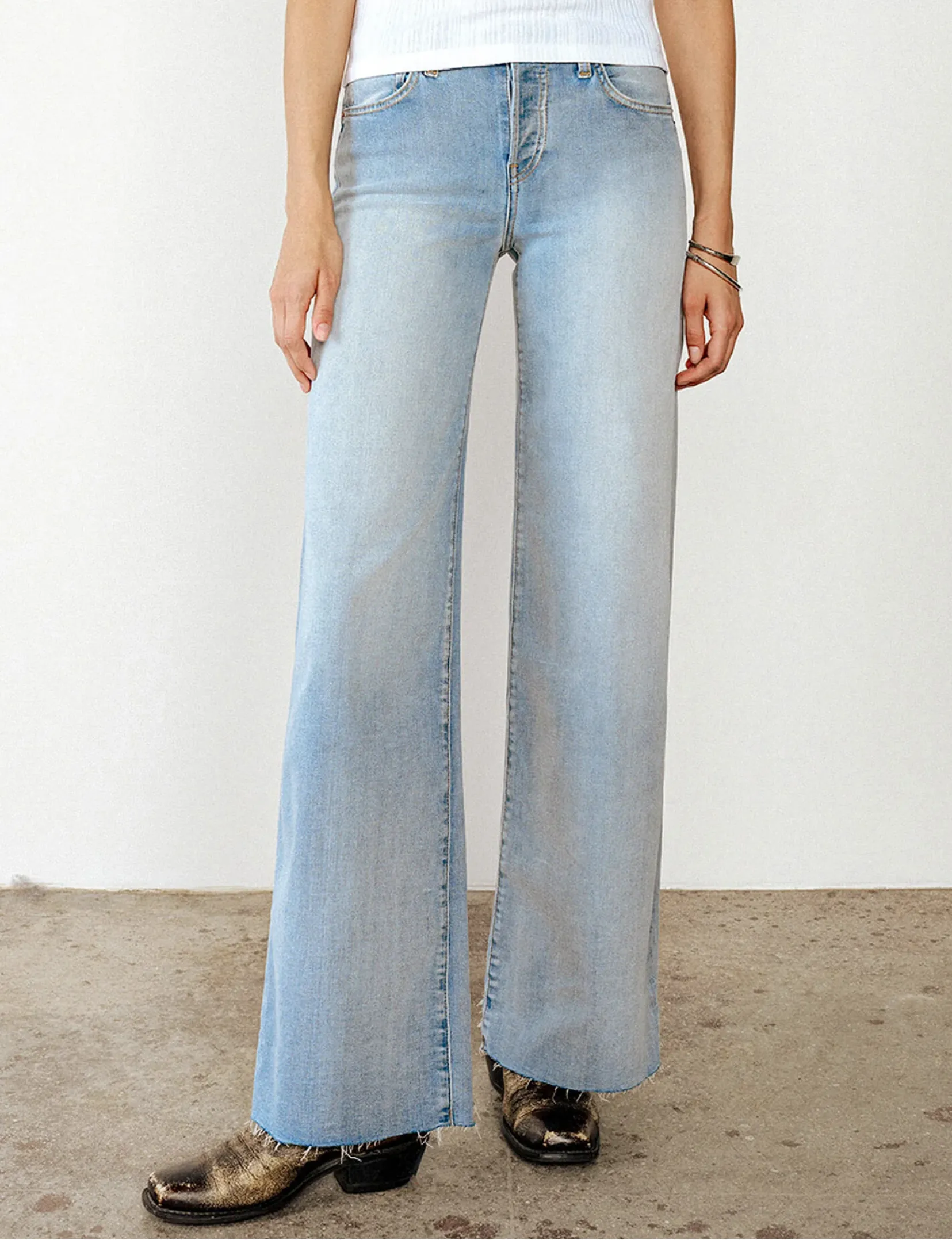 Slim Look Versatile Fashion Mid Rise Palazzo, Cielito