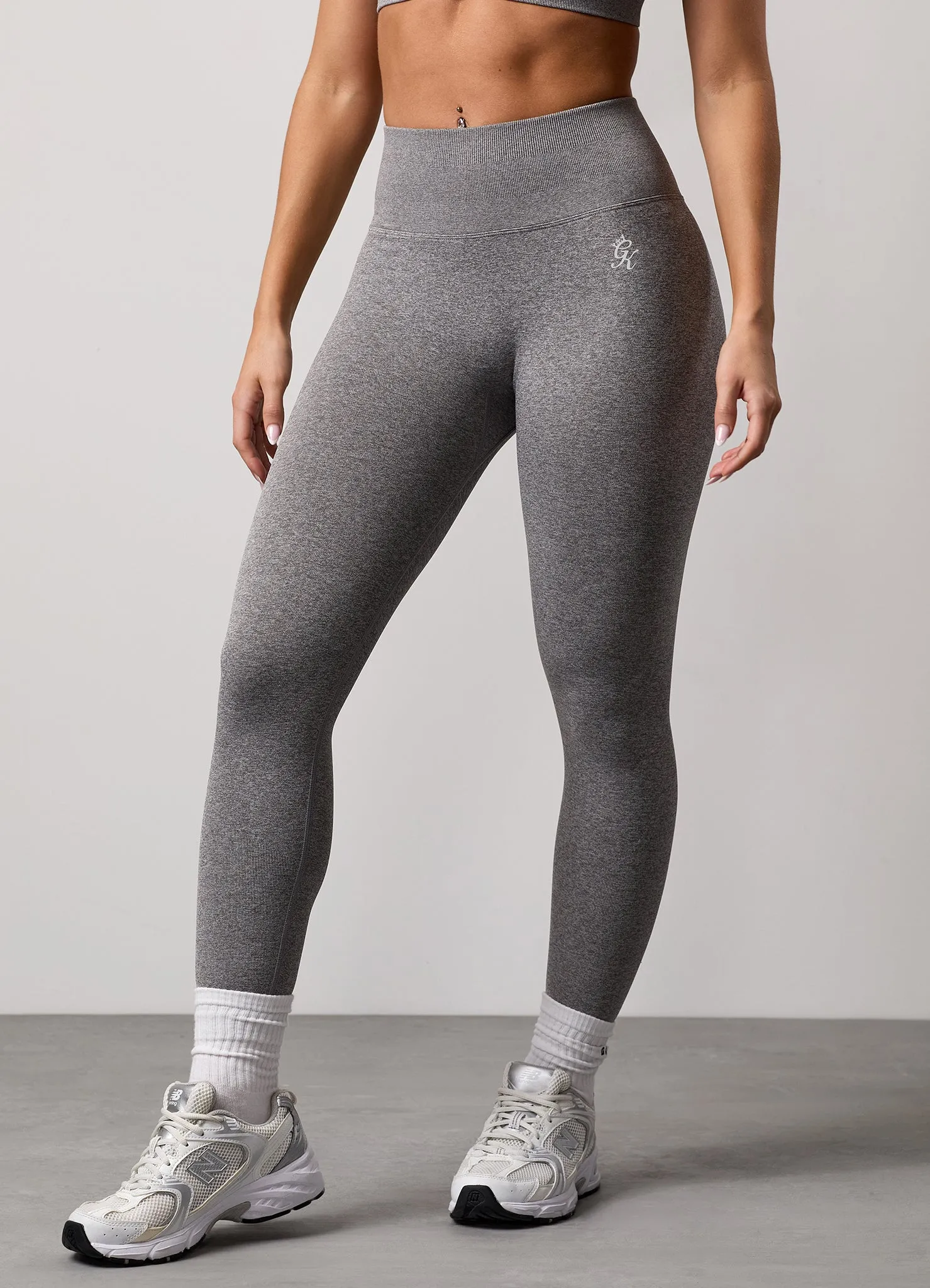 Gym King Sculpt Marl Seamless Legging -  Grey Marl Sculpted Fit