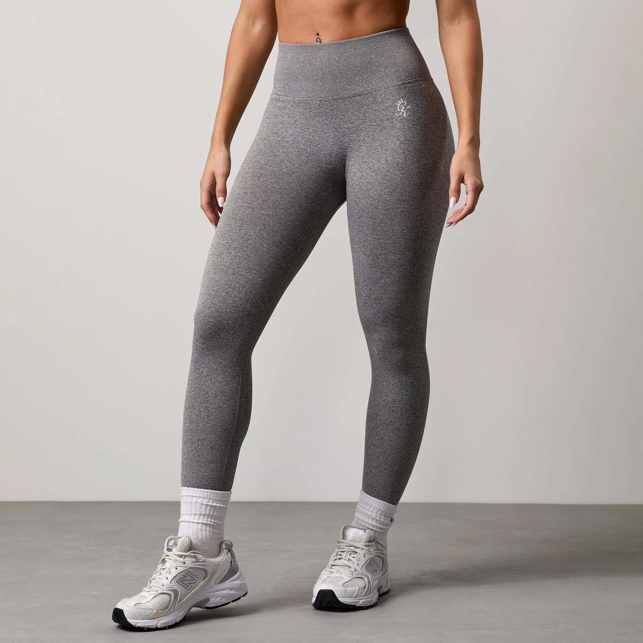 Gym King Sculpt Marl Seamless Legging -  Grey Marl Durable Stitch