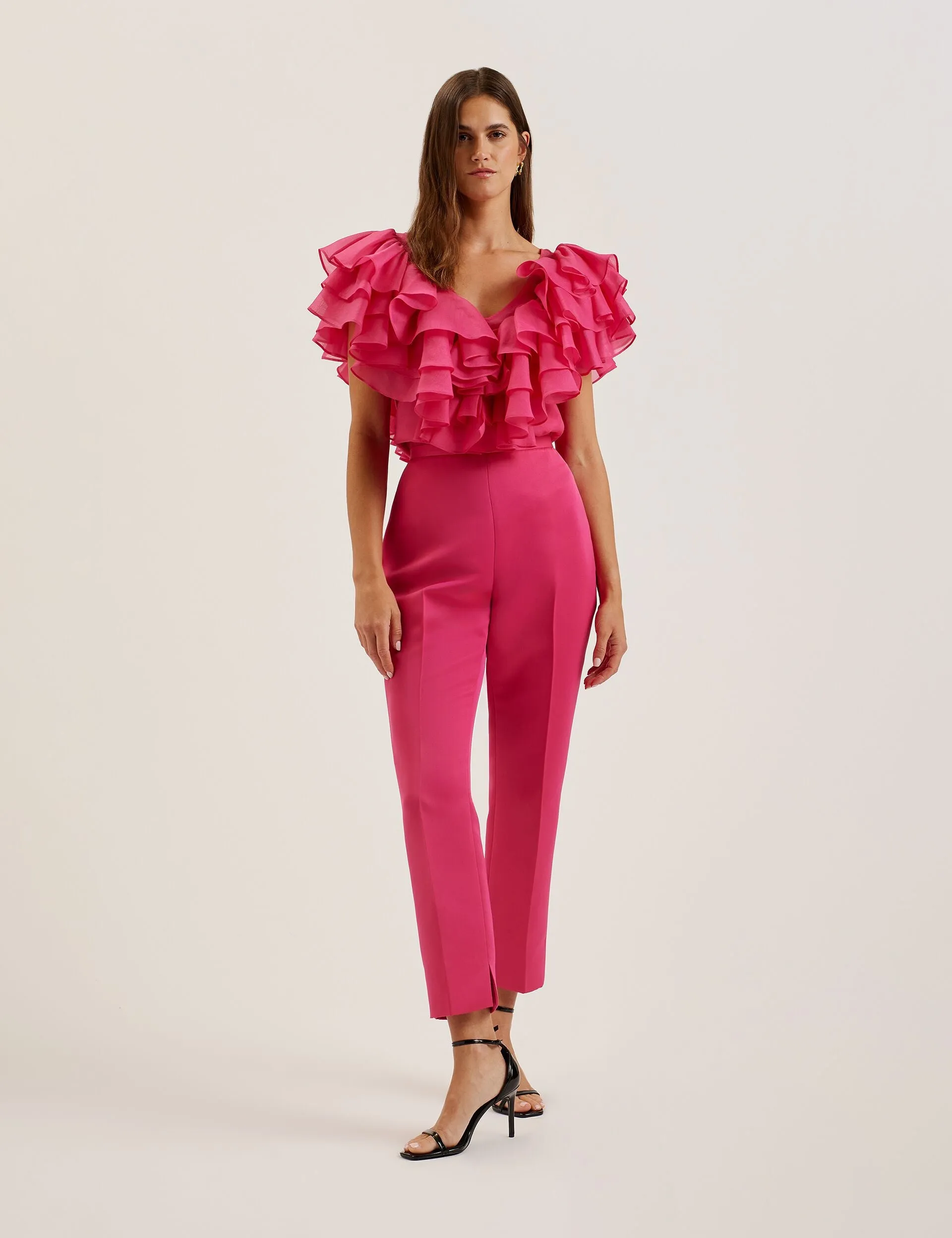 DoubleLayered Collar AKENIT | FUCHSIA