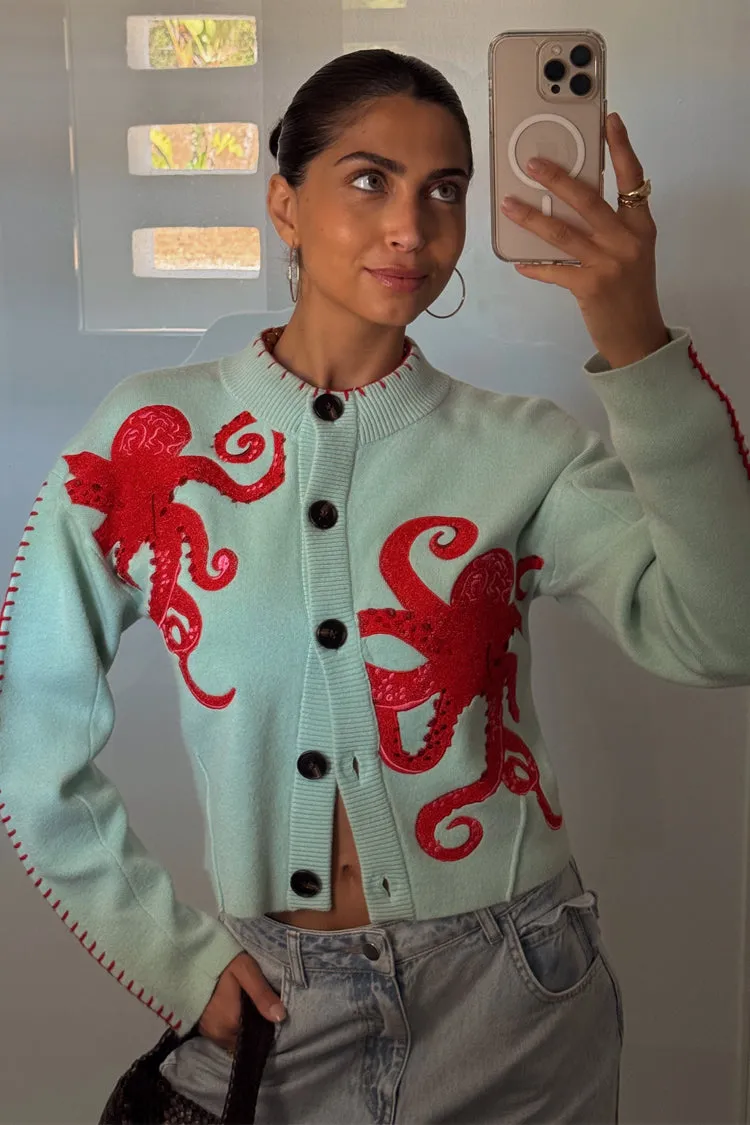 Octopus Cardigan Recycled Polyester Yarn